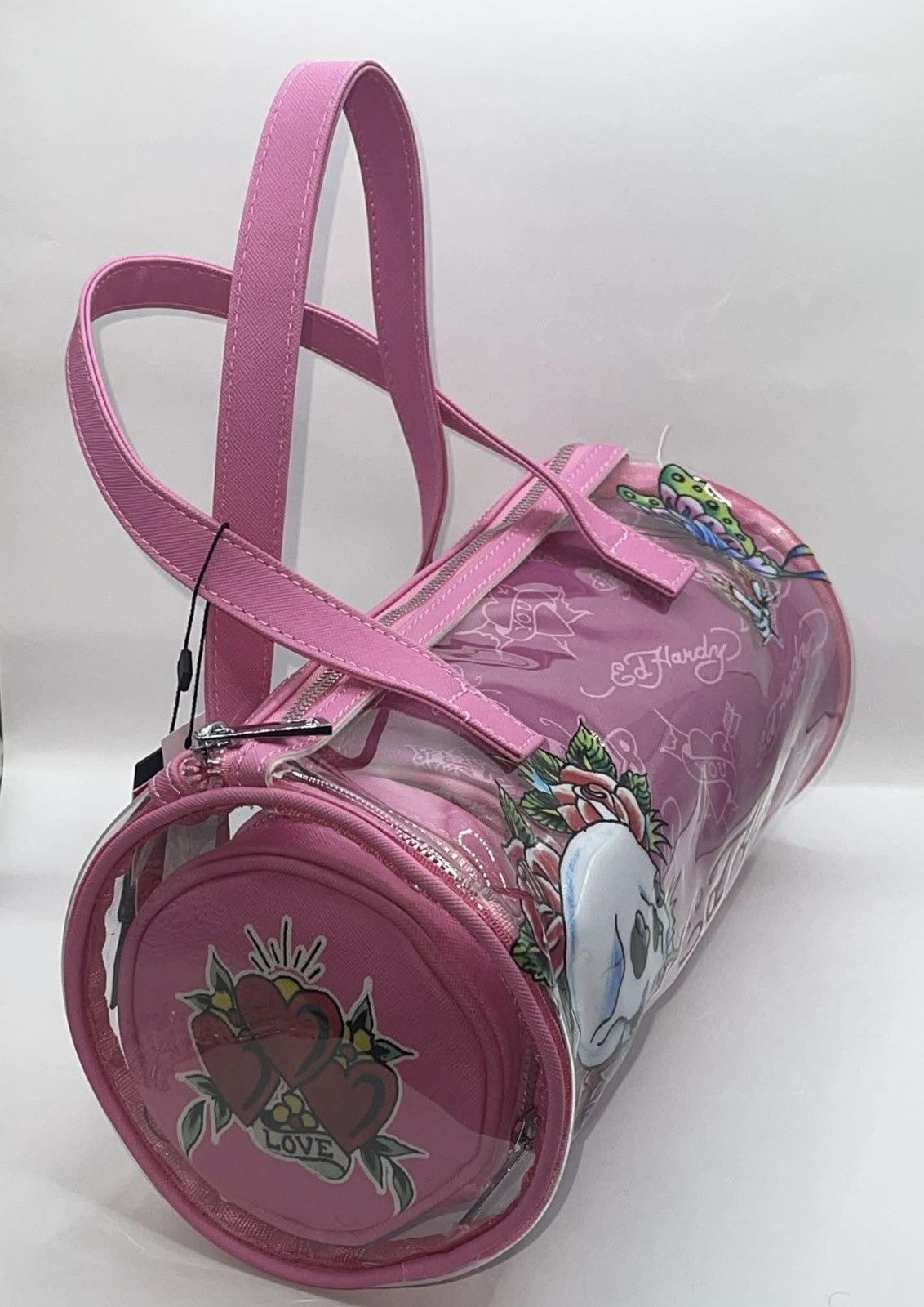 Ed Hardy Nwt Ed Hardy 3 IN 1 Barrel SKULL Clear SHOULDER Bag Size ONE SIZE - 5 Thumbnail