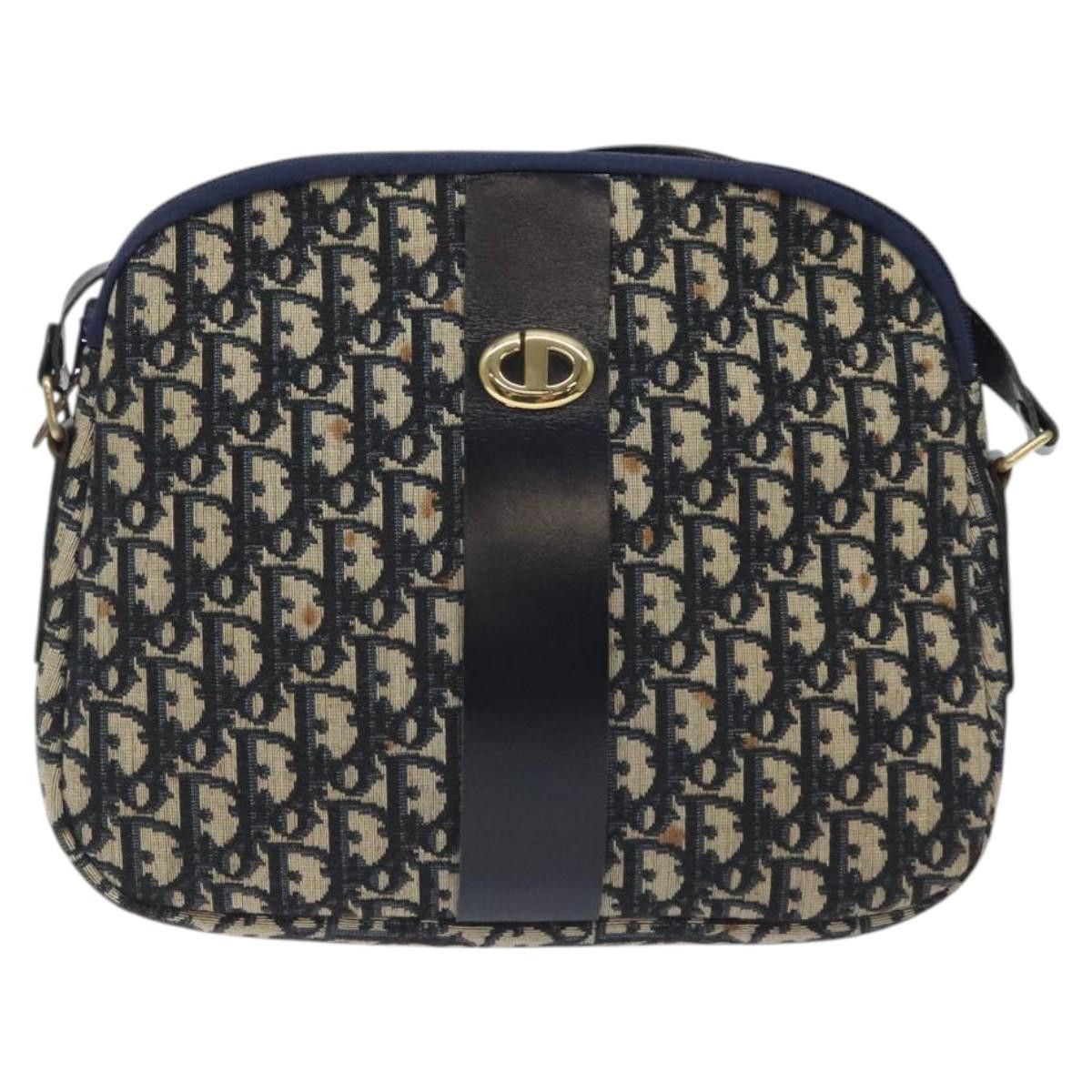 Dior DIOR Trotter Canvas Shoulder Bag Navy Gold Size ONE SIZE - 2 Thumbnail