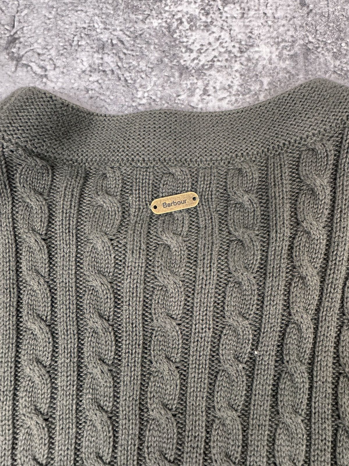 Barbour Barbour Women Knit Dress Dark Green Cable Size L Size L / US 10 / IT 46 - 7 Thumbnail