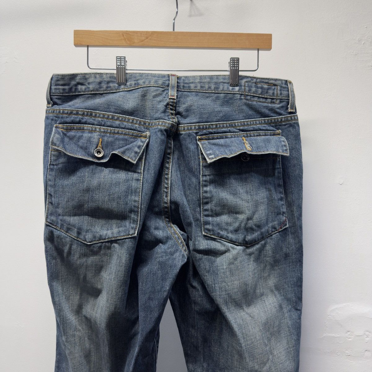 Vintage Banana Republic Faded Jeans ERD Grunge Chrome Mud Wash Size US 36 / EU 52 - 4 Thumbnail