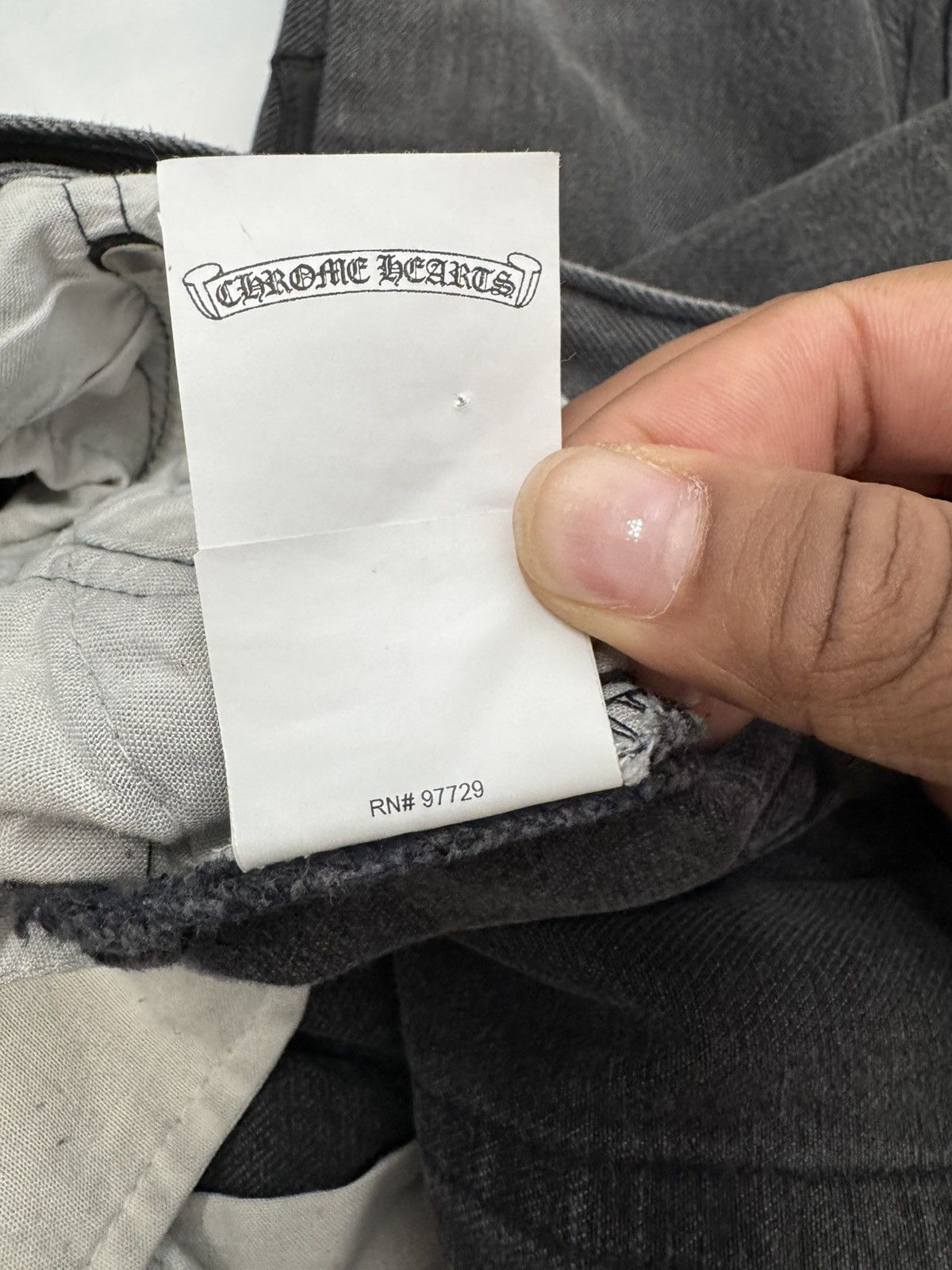 Chrome Hearts CHROME HEARTS BLACK LEATHER CROSS PATCH GREY LEVIS JEANS Size US 32 / EU 48 - 8 Thumbnail