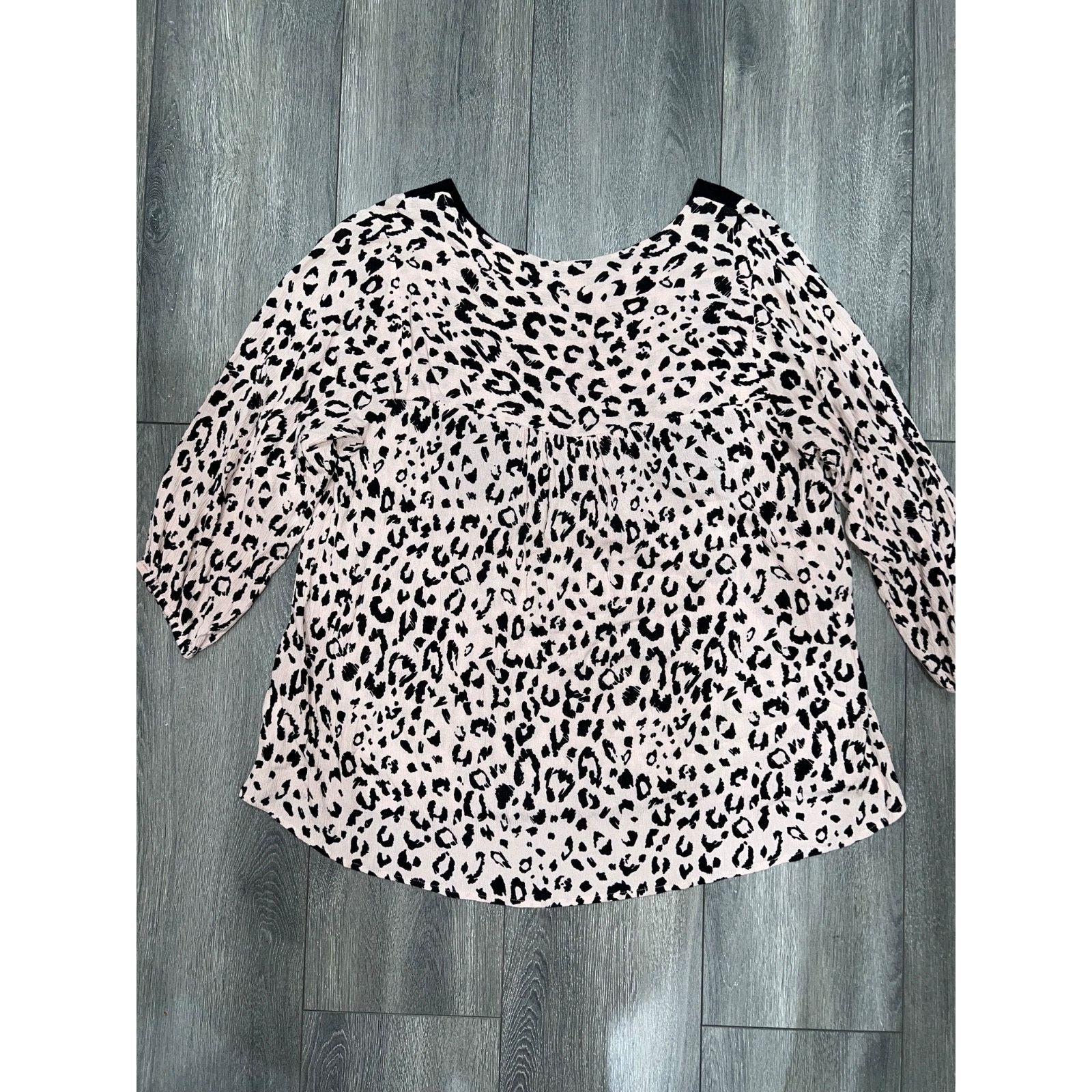 & Other Stories Savanna Jane Embroidered Cotton Leopard Blouse 3X A003183 Size 3XL / US 20-22 - 8 Thumbnail