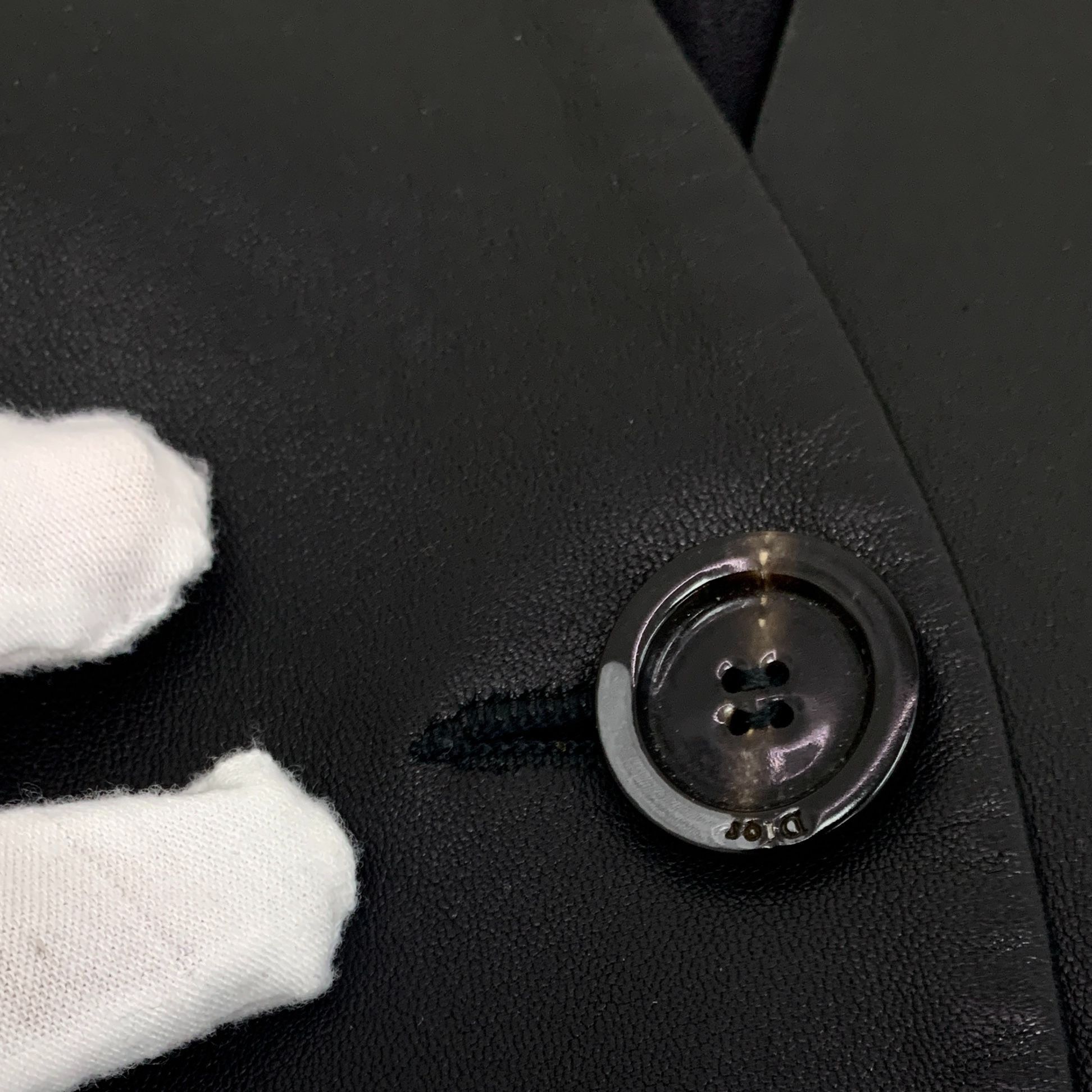 Dior Christian Dior Black Lambskin Single-Breasted Long-Sleeve Be Size M / US 6-8 / IT 42-44 - 3 Thumbnail