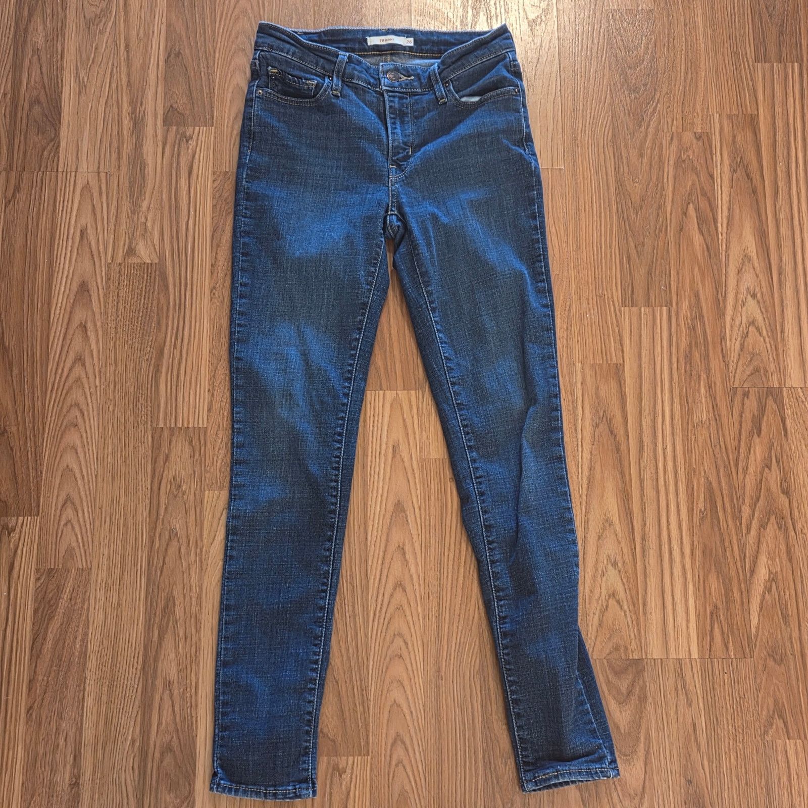 Levi's Fabulous Navy Blue Levi's Skinny Jeans - Size 26 Size 26" / US 2 / IT 38 - 3 Thumbnail