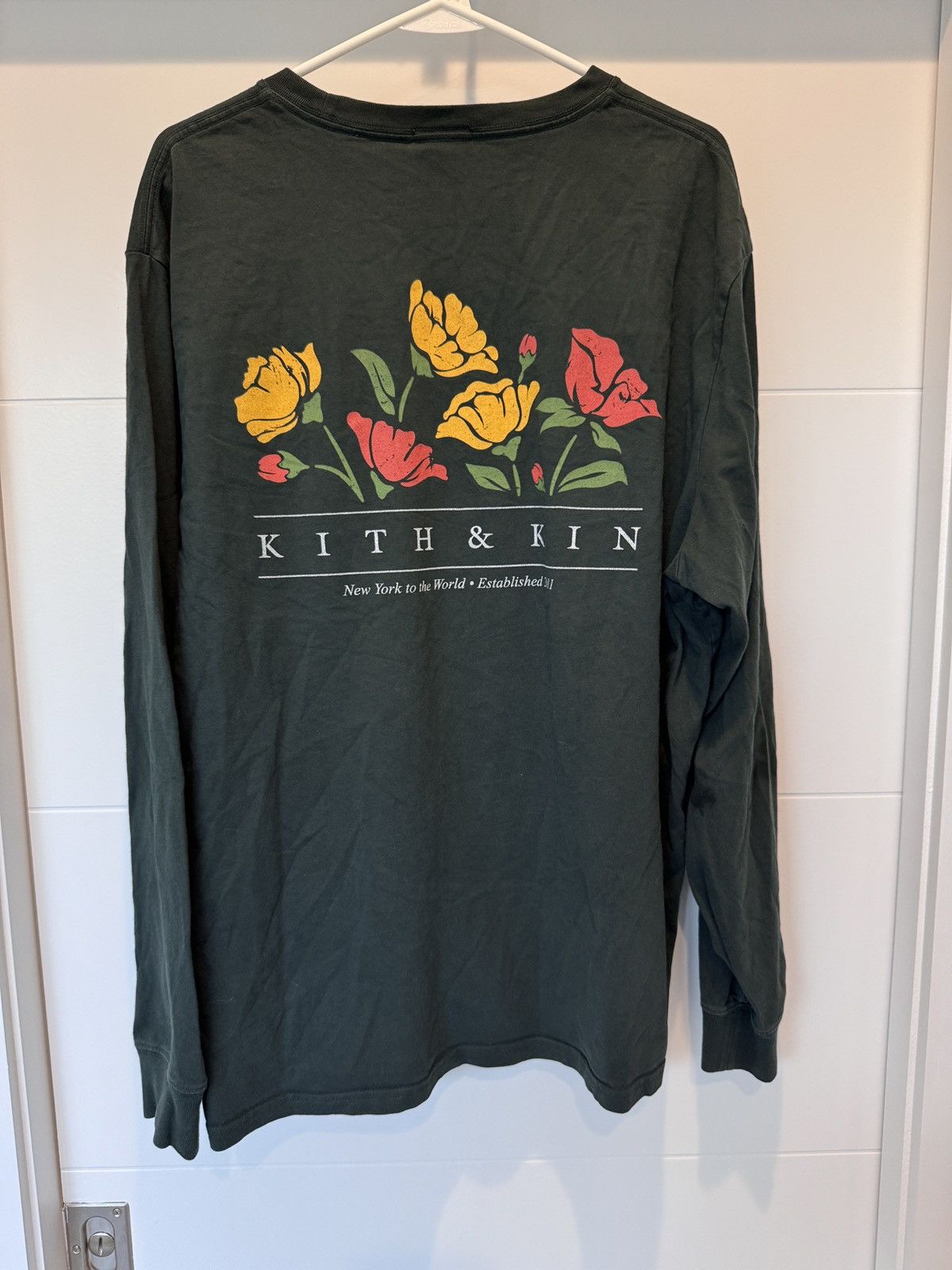 Kith Kith Mens Kith & Kin Green Flowers LS Tee Size XL Size US XL / EU 56 / 4 - 7 Thumbnail