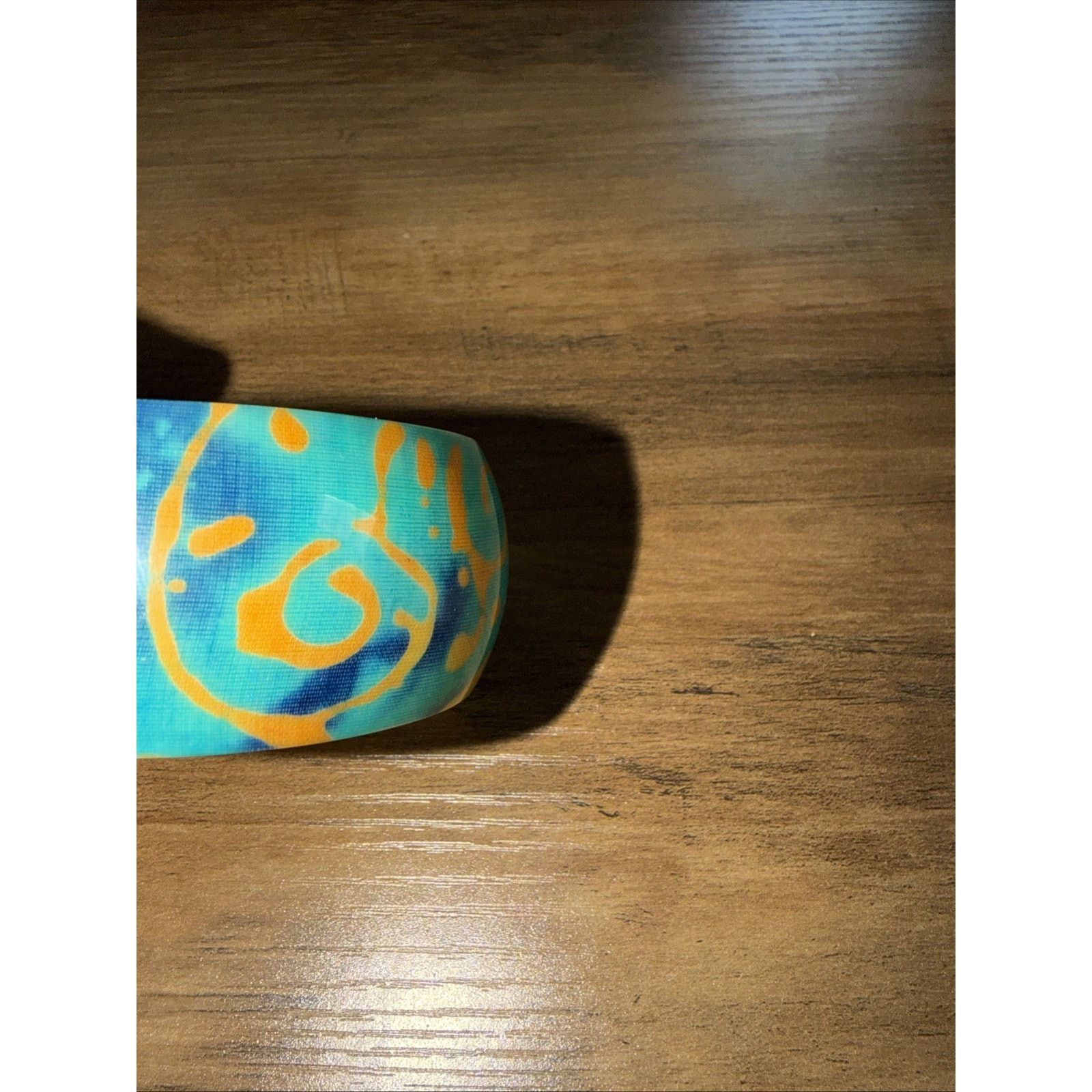 Other Bangle Bracelet Shaped Teal Blue Gold Tone Jewelry Size ONE SIZE - 4 Thumbnail