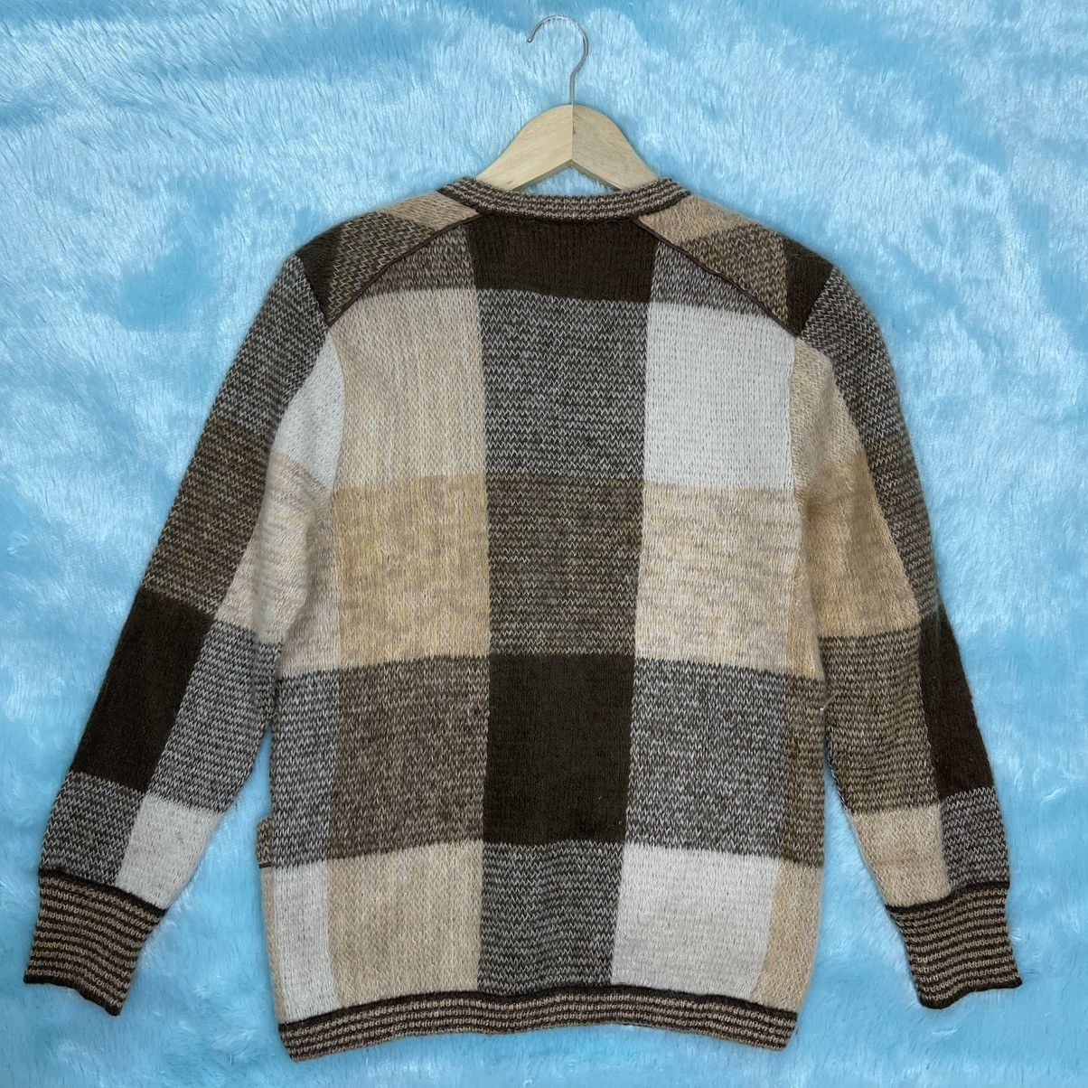 Etienne Aigner Etienne Aigner Vintage Knit Cardigan – Checkered Pattern Size M / US 6-8 / IT 42-44 - 2 Thumbnail