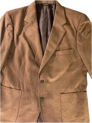 Other Vintage Size 40R Two Button Tailored Faux Suede Sport Coat B Size 40R - 4 Thumbnail