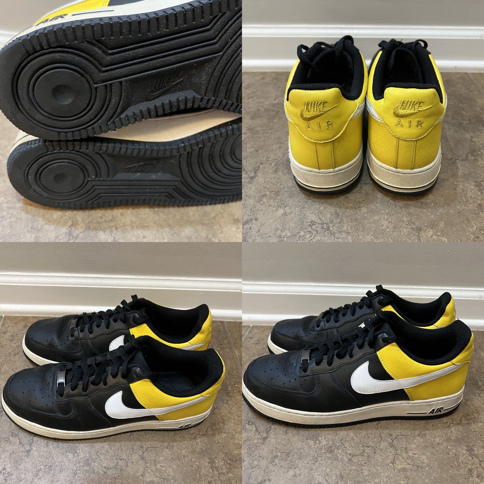 Nike Vintage Nike Air Force 1 AF-1 ‘82 Low Premium Sneakers Men's Size 11.5 Yellow Retro 90s Size US 12 / EU 45 - 8 Thumbnail