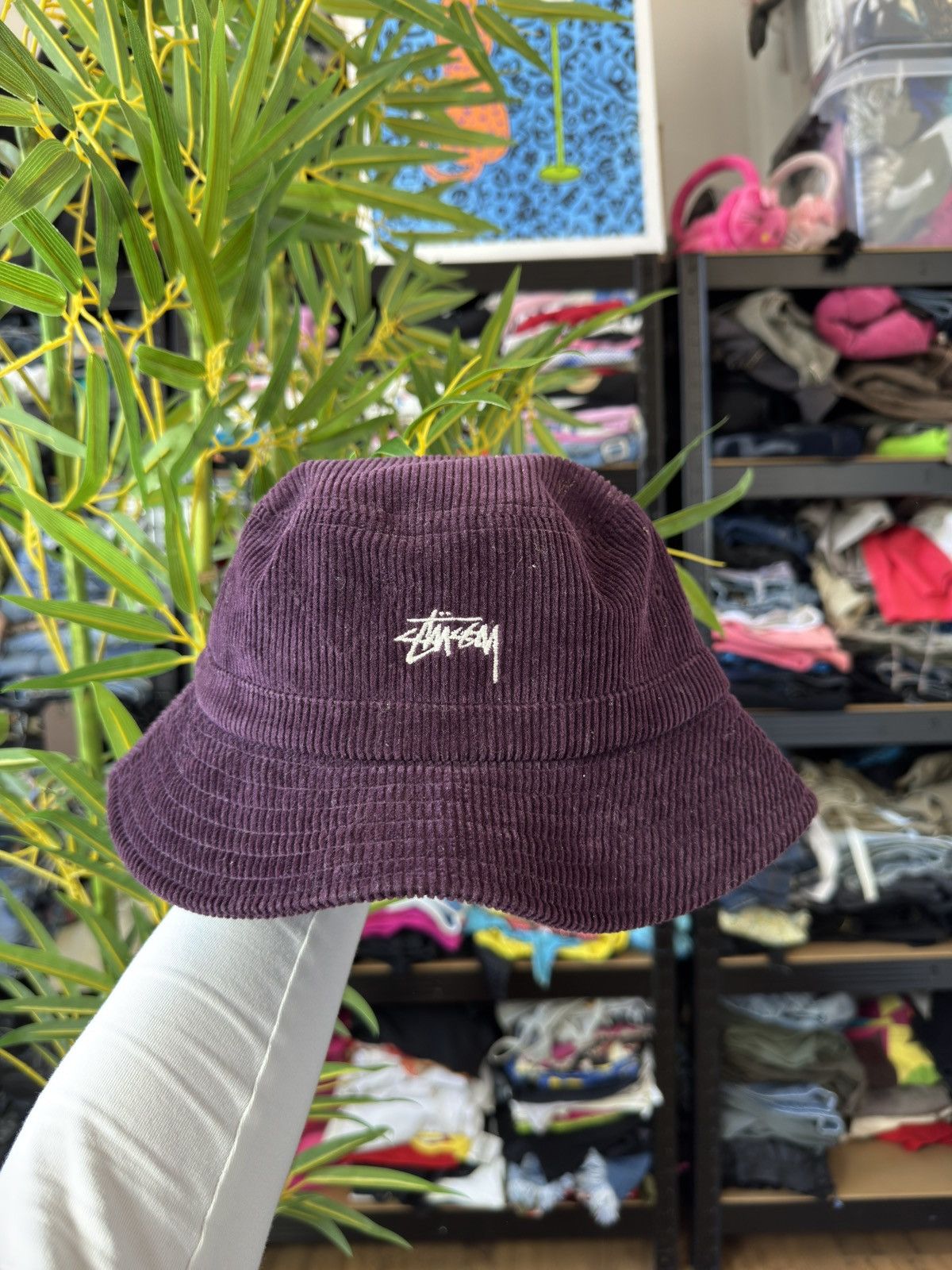 Stussy VINTAGE VELVET STUSSY 2000s HAT PANAMA Size ONE SIZE - 1 Thumbnail