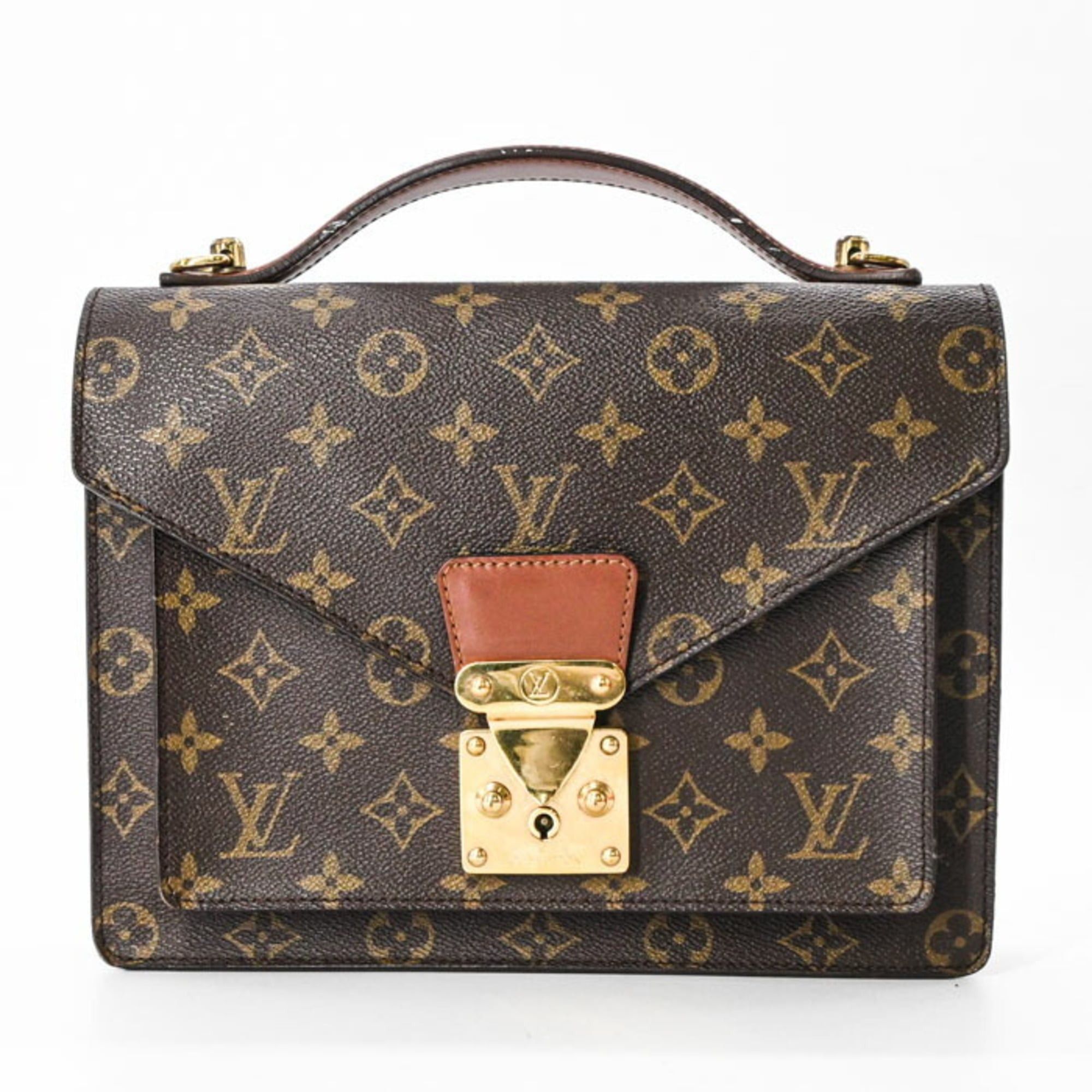 LOUIS VUITTON Monceau 26 Handbag Monogram Canvas Brown M51187
