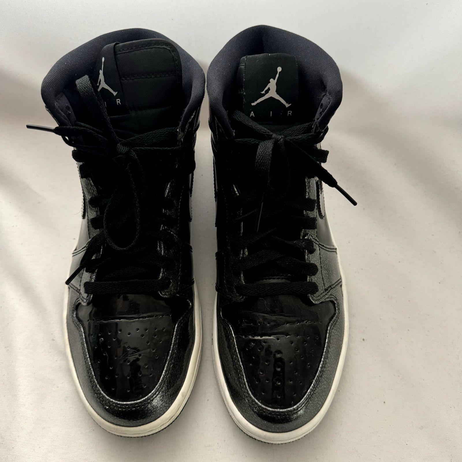 Jordan Brand × Nike Size 8 - Air Jordan 1 Retro High Black Patent Men's Shoes Size US 8 / EU 41 - 4 Thumbnail