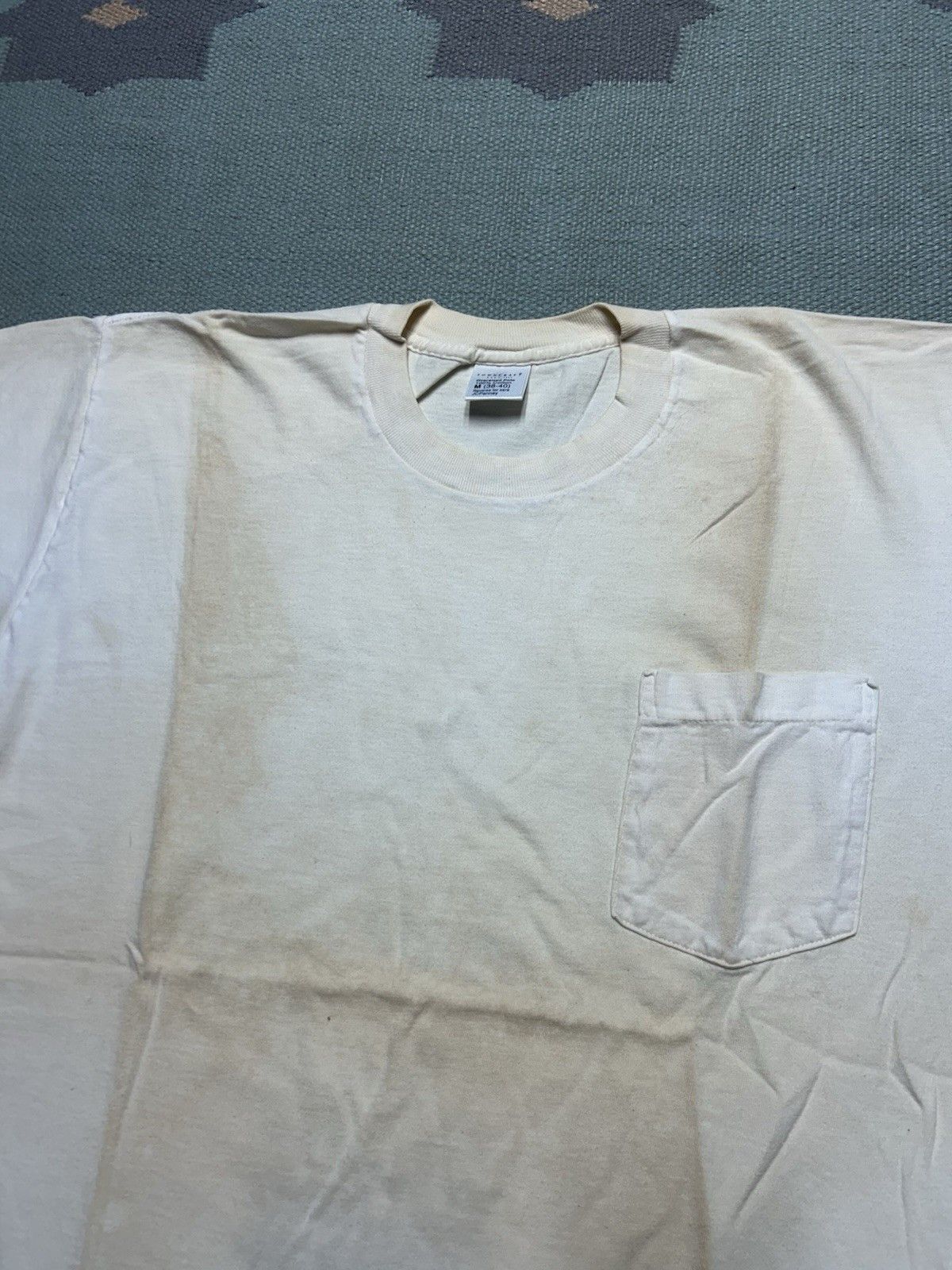 Vintage Vintage 80s pocket t shirt blank white towncraft cotton M Size US M / EU 48-50 / 2 - 3 Thumbnail