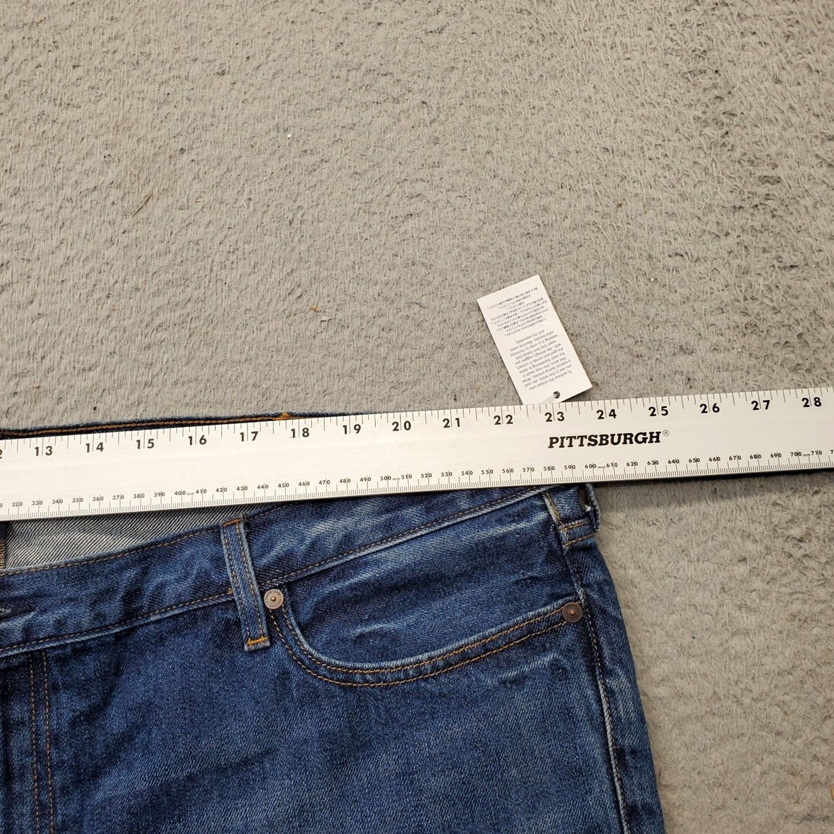 Lands' End Lands' End Jeans Mens 46 Blue Denim Straight Leg Square Rigger High Waist 100% Cotton Regular Inseam 33.25" WWжин Size US 30 / EU 46 - 5 Thumbnail
