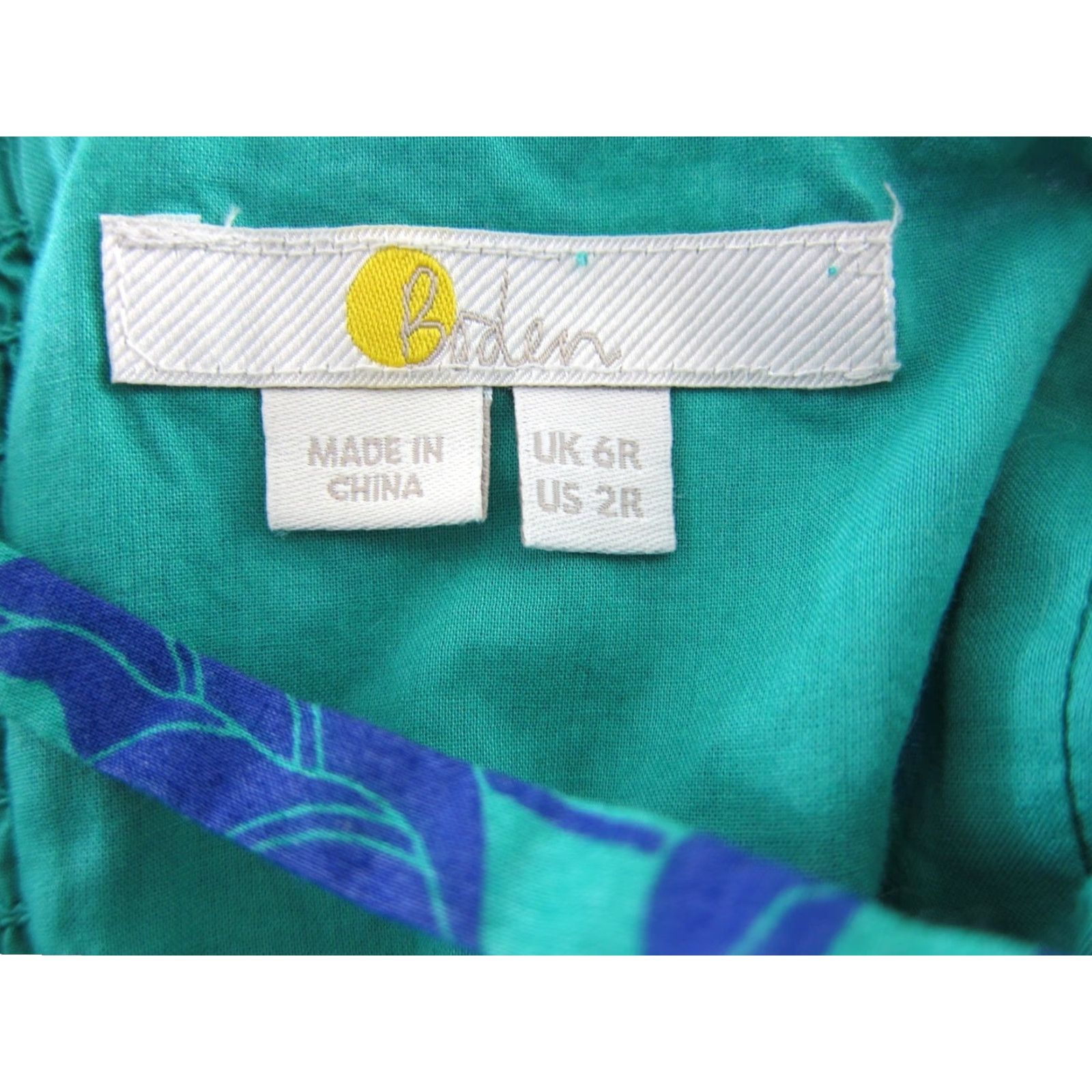 Boden Boden 100% Cotton Blue Green Floral Pocket Summer Midi Tank Sun Dress Women 2R Size XS / US 0-2 / IT 36-38 - 3 Thumbnail