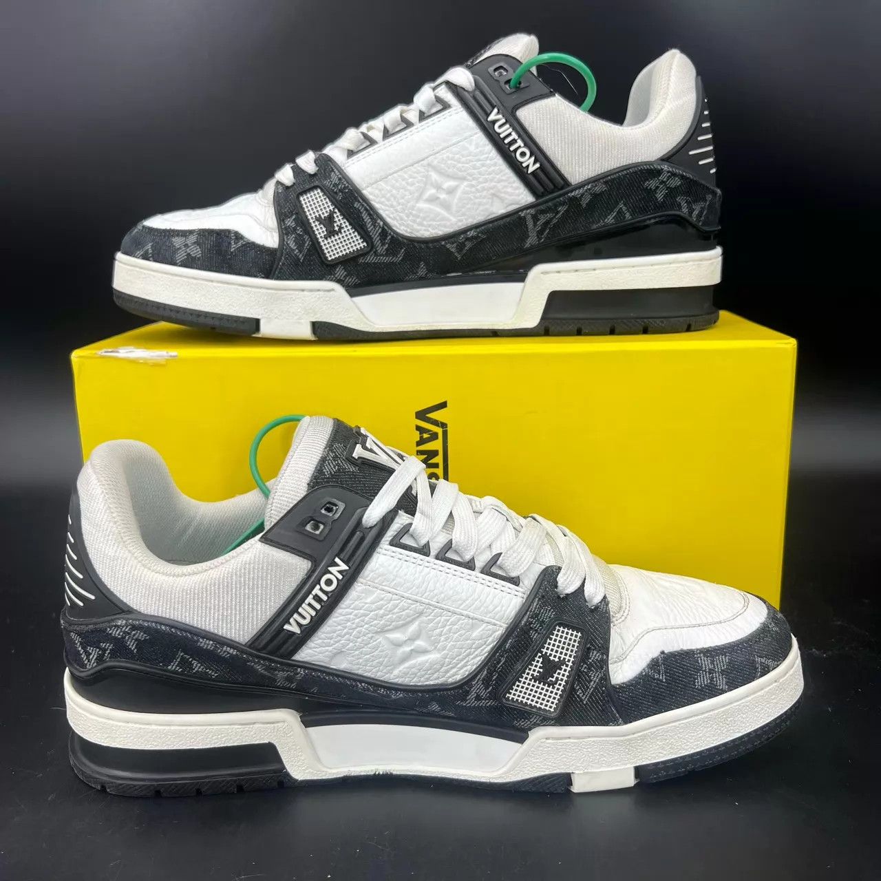 Louis Vuitton LV Trainer Black & White Denim 7.5 Men's Size US 7.5 / EU 40-41 - 3 Thumbnail