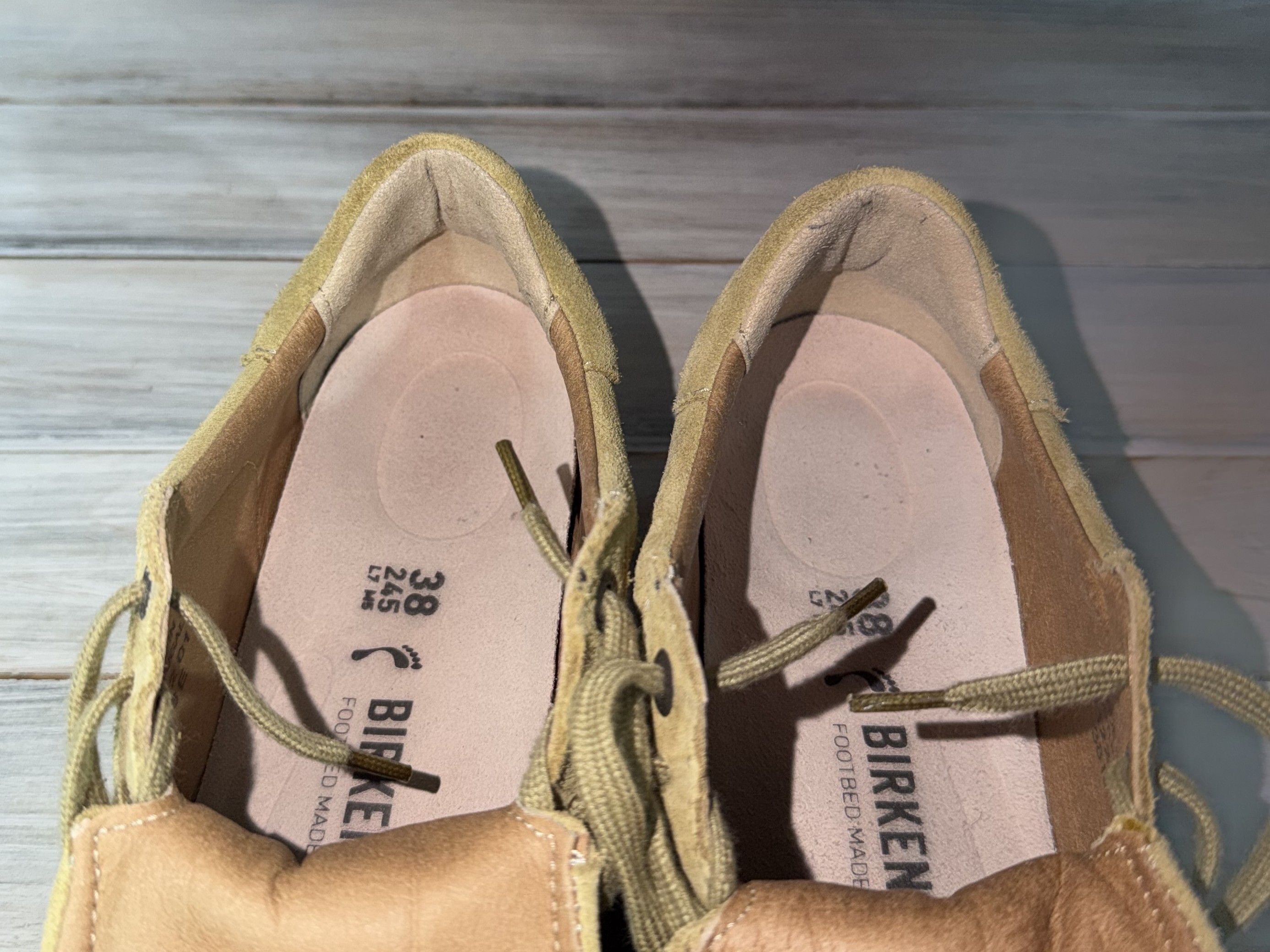 Birkenstock BIRKENSTOCK Bend Low Trainers Khaki Sneakers Suede Leather Size US 7 / IT 37 - 21 Thumbnail