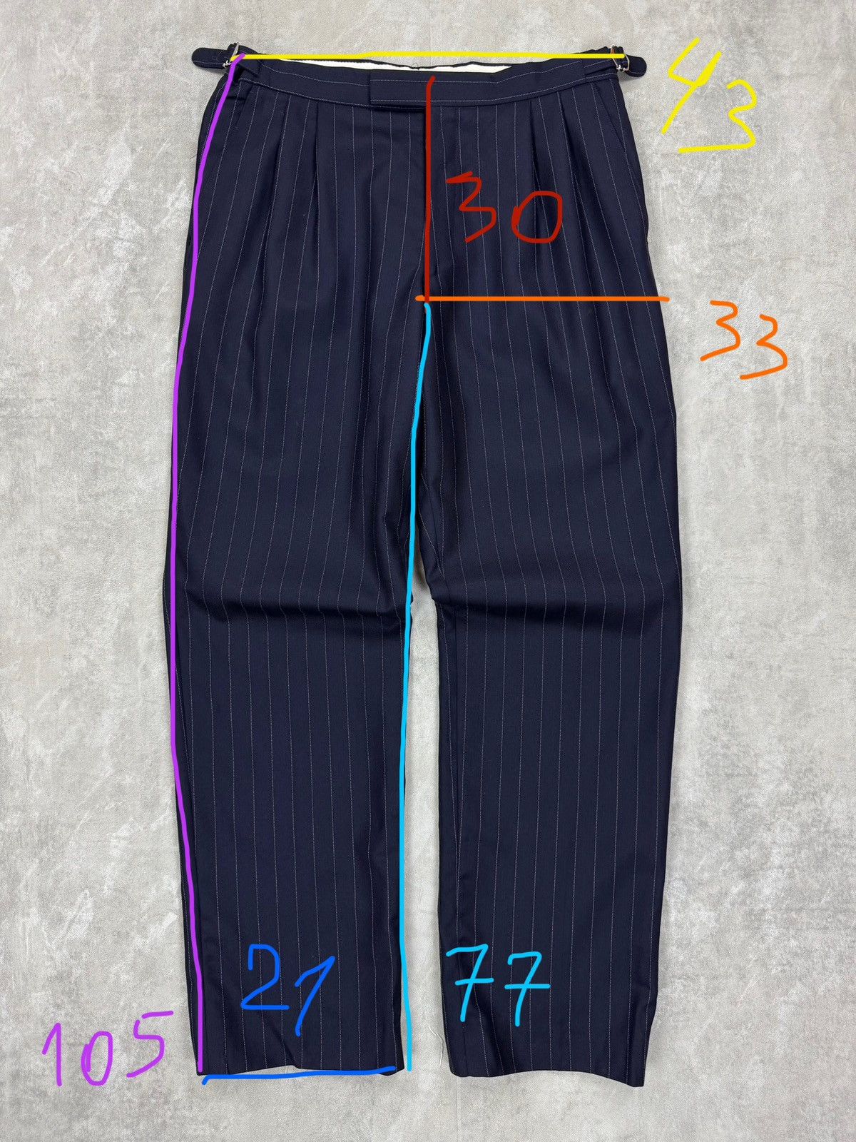 Other Vintage Norton & Townsend Bespoke Tailoring stripes trousers Size US 32 / EU 48 - 17 Thumbnail