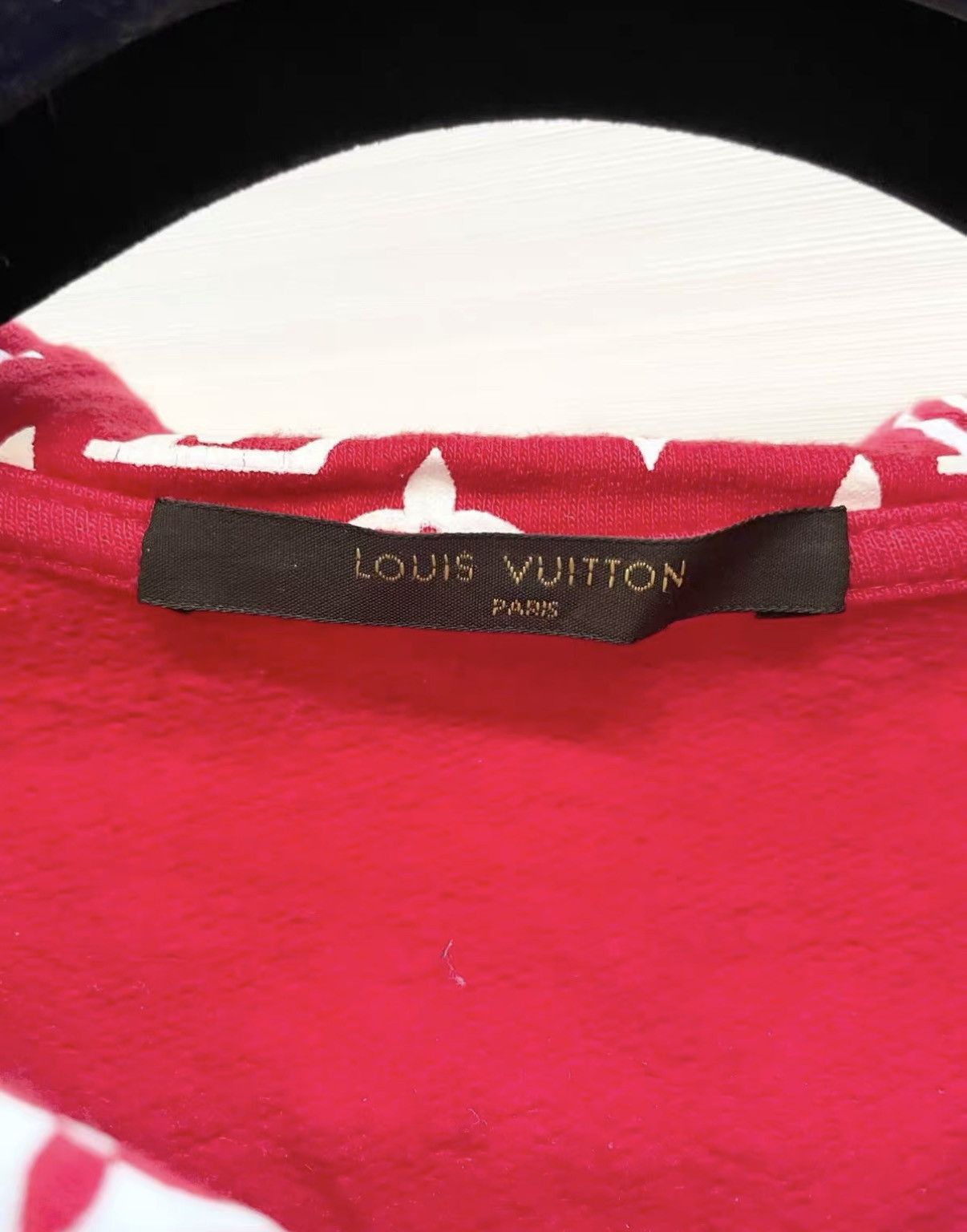 Louis Vuitton Louis Vuitton Supreme Collaboration Red Monogram Hoodie J33 Size S / US 4 / IT 40 - 5 Thumbnail