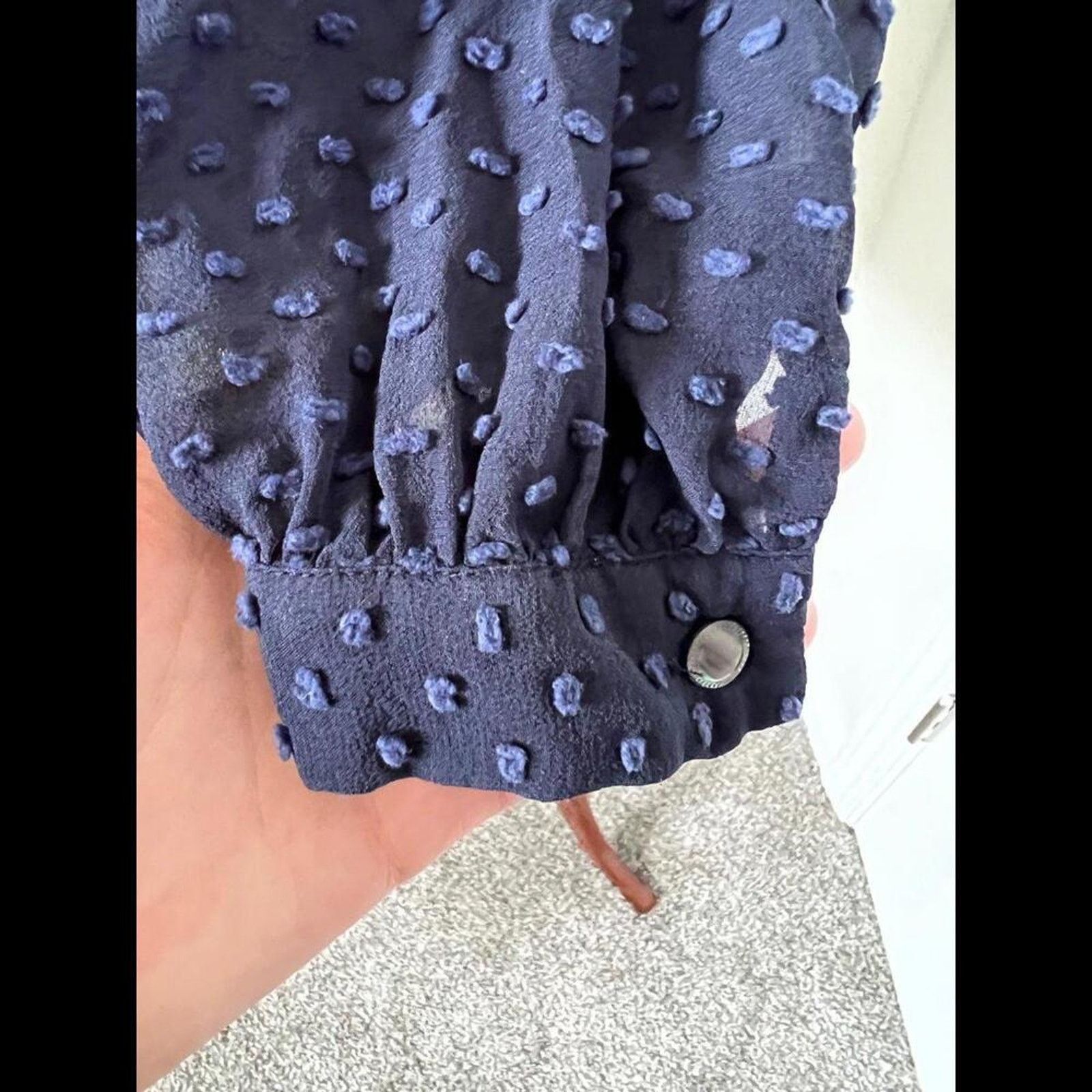 J.Crew J.Crew Swiss Dot Long Sleeve Sheer Blouse Size 4 Size S / US 4 / IT 40 - 6 Thumbnail