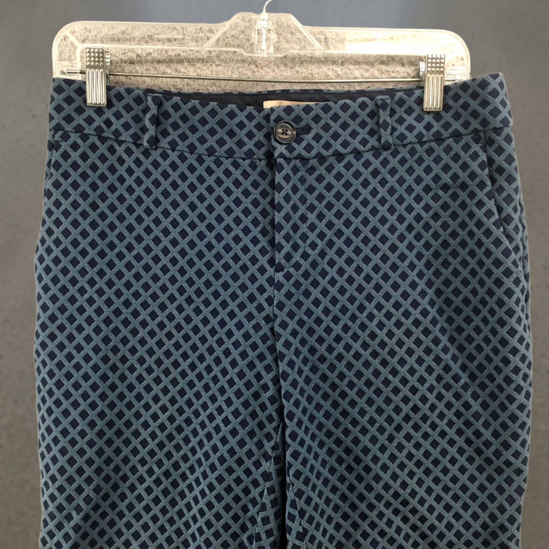 Banana Republic Banana Republic Dress Pants Womens 4 (Actual Size 31x28.5) Zip Fly Pockets Slim Fit Cotton Rayon Spandex Blue Dress Pants Womens 4 Mens? Size 27" / US 4 / IT 40 - 1 Thumbnail