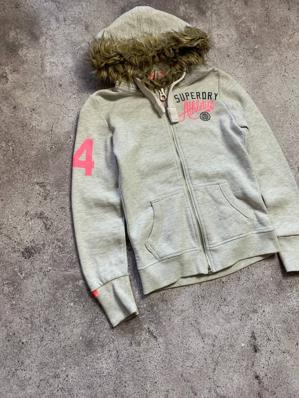 Superdry 00s Superdry Faux Fur Zip Hoodie If Six Was Nine LGB Style Size XS / US 0-2 / IT 36-38 - 3 Thumbnail
