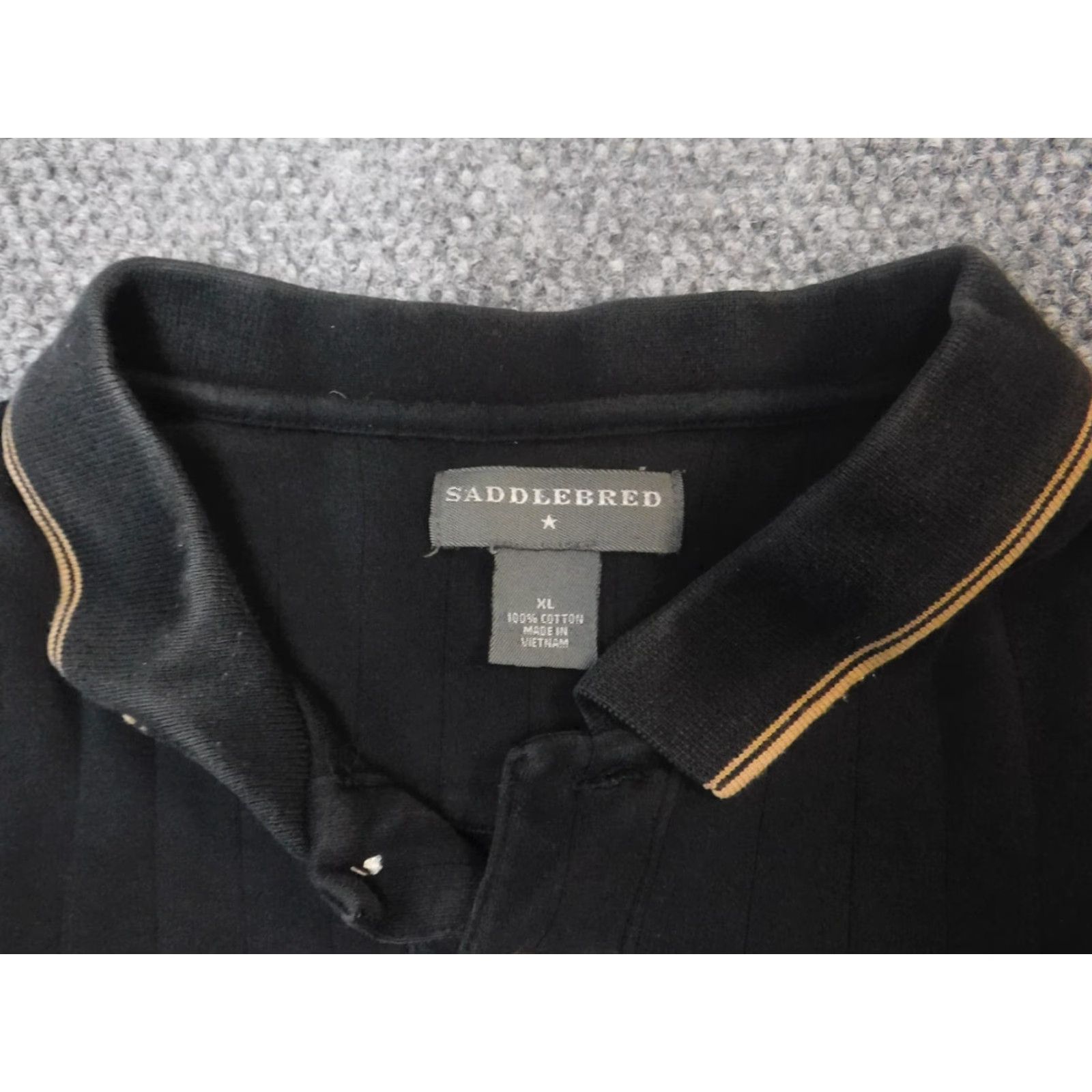 Vintage Saddlebred Polo Shirt Black XL Men Short Sleeve Collared Knit Breathable Regular Polo Comfort flex Golf Logo Vintage: No Size US L / EU 52-54 / 3 - 5 Thumbnail