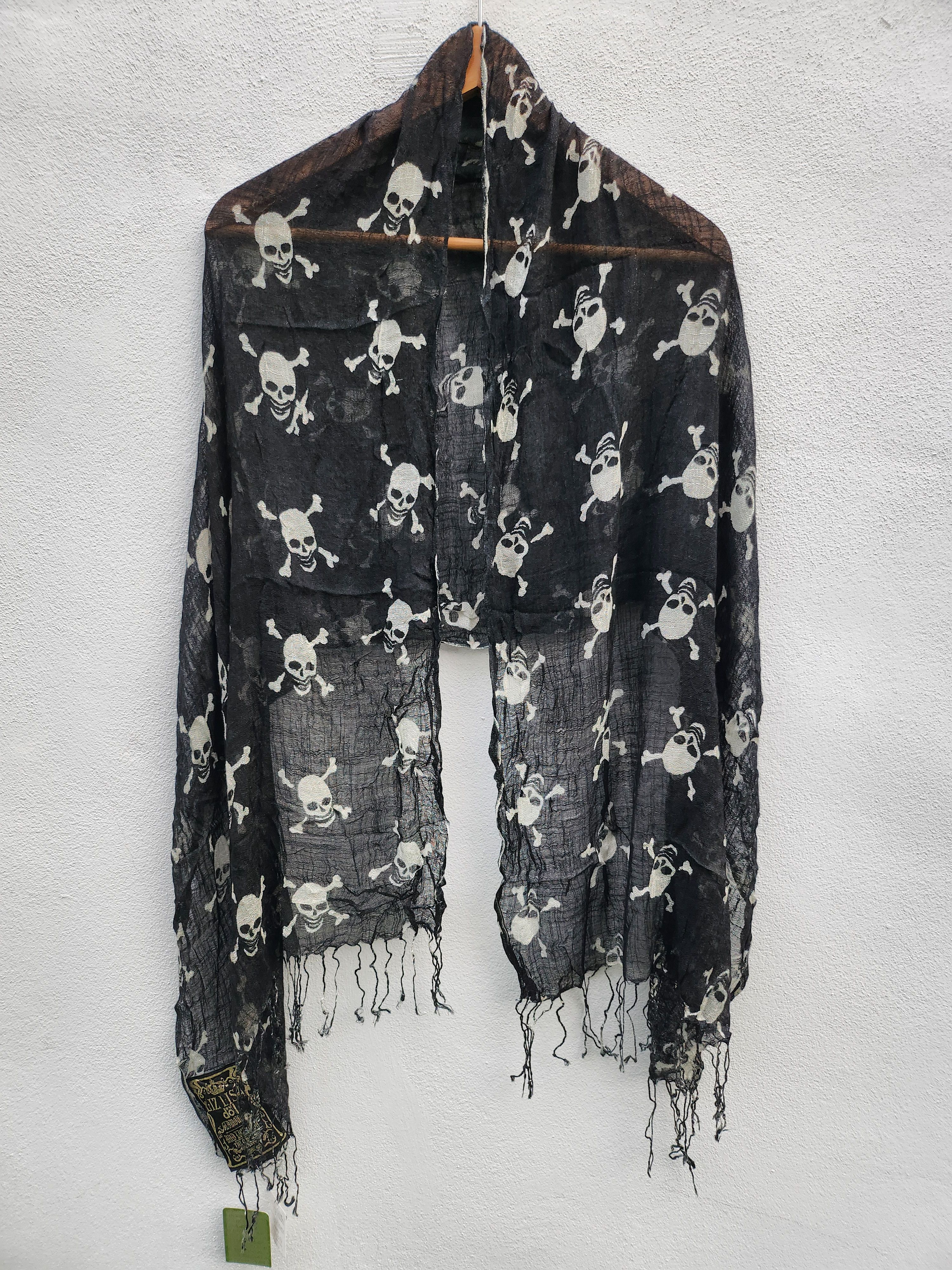 【廃盤品】if six was nine skull stole 黒 スカル If Six Was Nine × Japanese Brand Black Skull Scarf | Grailed