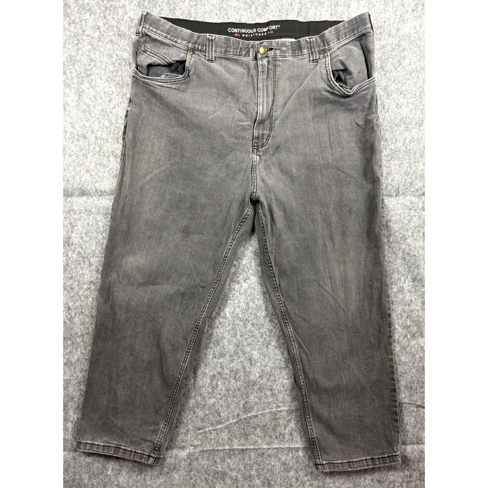 Vintage Harbor Bay Jeans Mens Black Regular Fit Stretch 44x28 DenIm Denim Button Zip Pockets 90s Big & Tall Mens Size US 44 / EU 60 - 2 Thumbnail