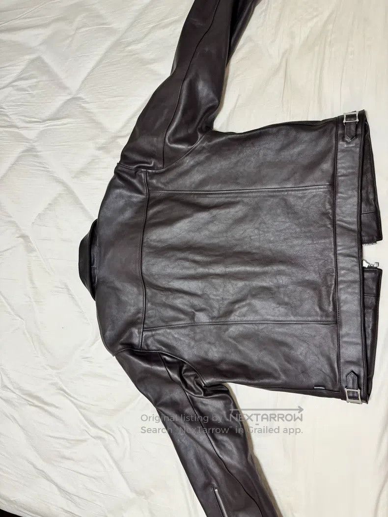 Neighborhood Neighborhood Single Layer Leather Jacket, Deep Brown, Size Size US XL / EU 56 / 4 - 8 Thumbnail