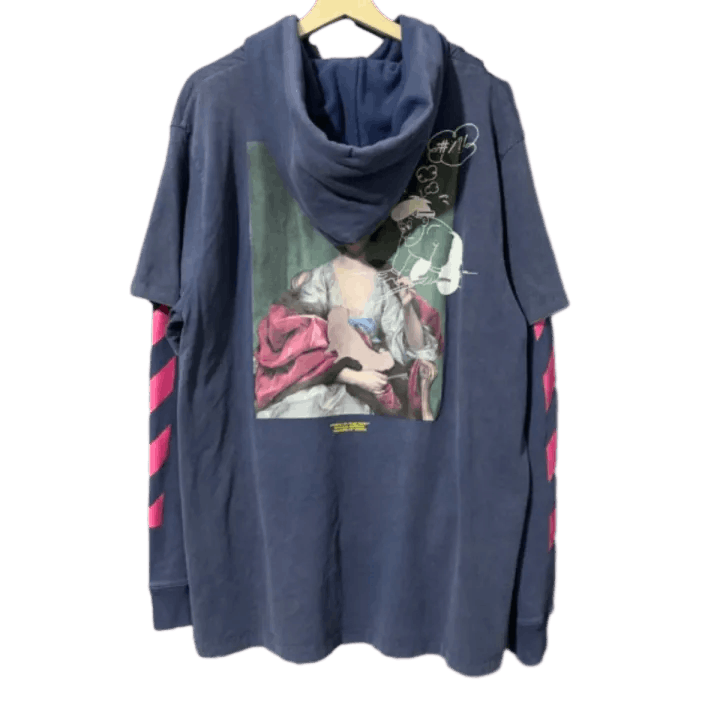 Off-White Off-White Blue Layered Graphic Hoodie 0079 Size US M / EU 48-50 / 2 - 1 Thumbnail