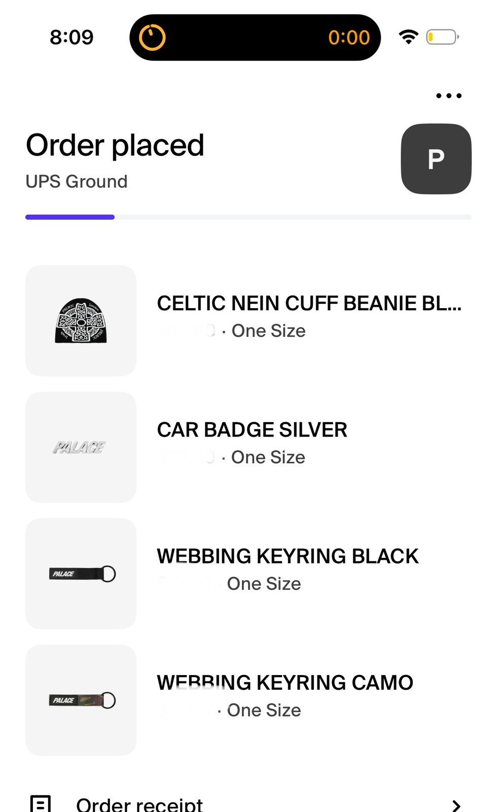 Palace Palace Webbing Keyring Black Size ONE SIZE - 3 Thumbnail