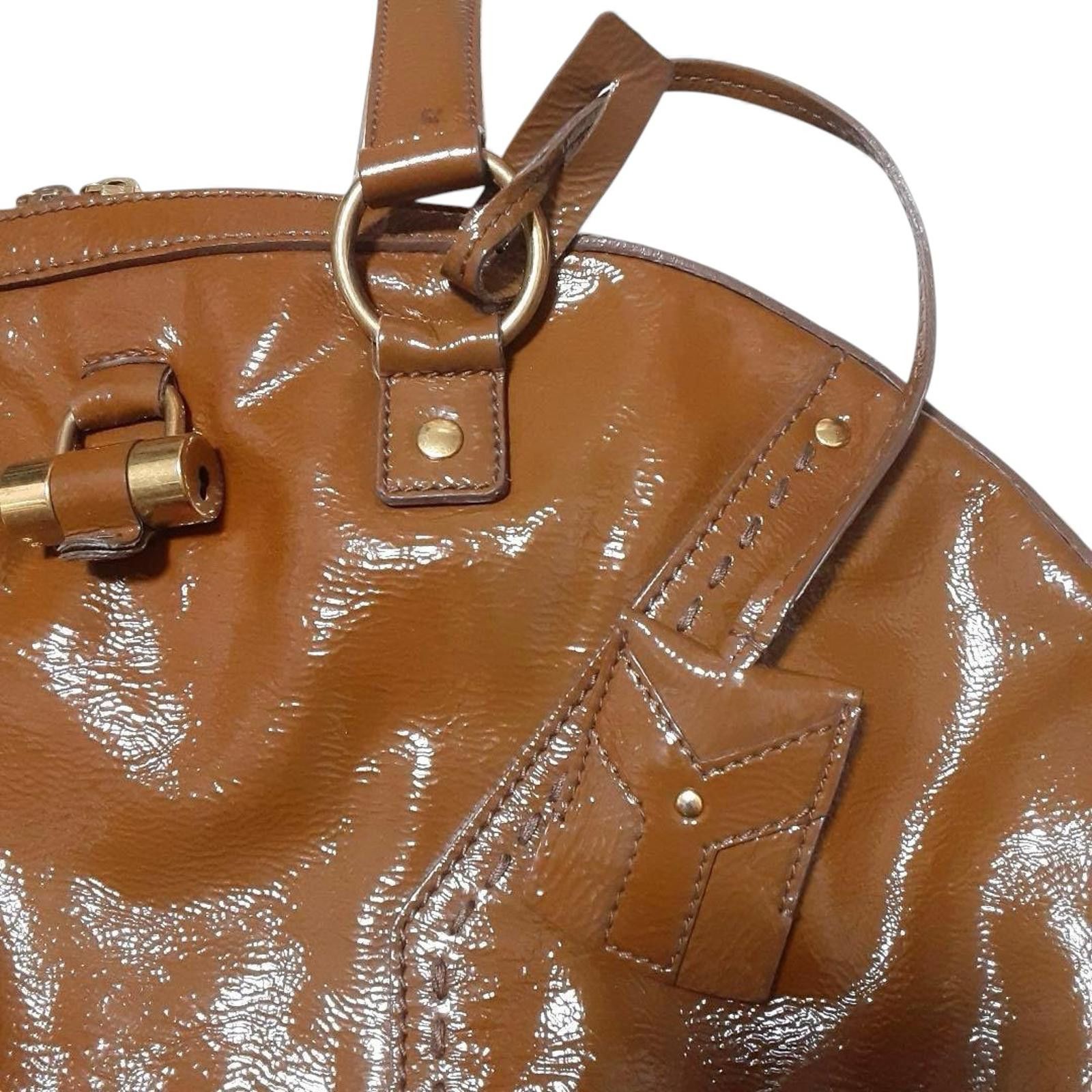 Other Saint Laurent - Brown Patent Leather Handbag Size ONE SIZE - 9 Thumbnail