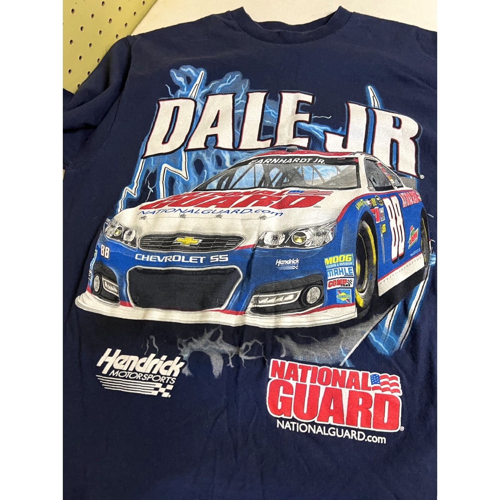 NASCAR NASCAR Dale Earnhardt Jr. #88 National Guard Hendrick T-shirt Blue L Short Sleeve Crew Neck Unisex Adults 2-Sided Racing Size US L / EU 52-54 / 3 - 3 Thumbnail
