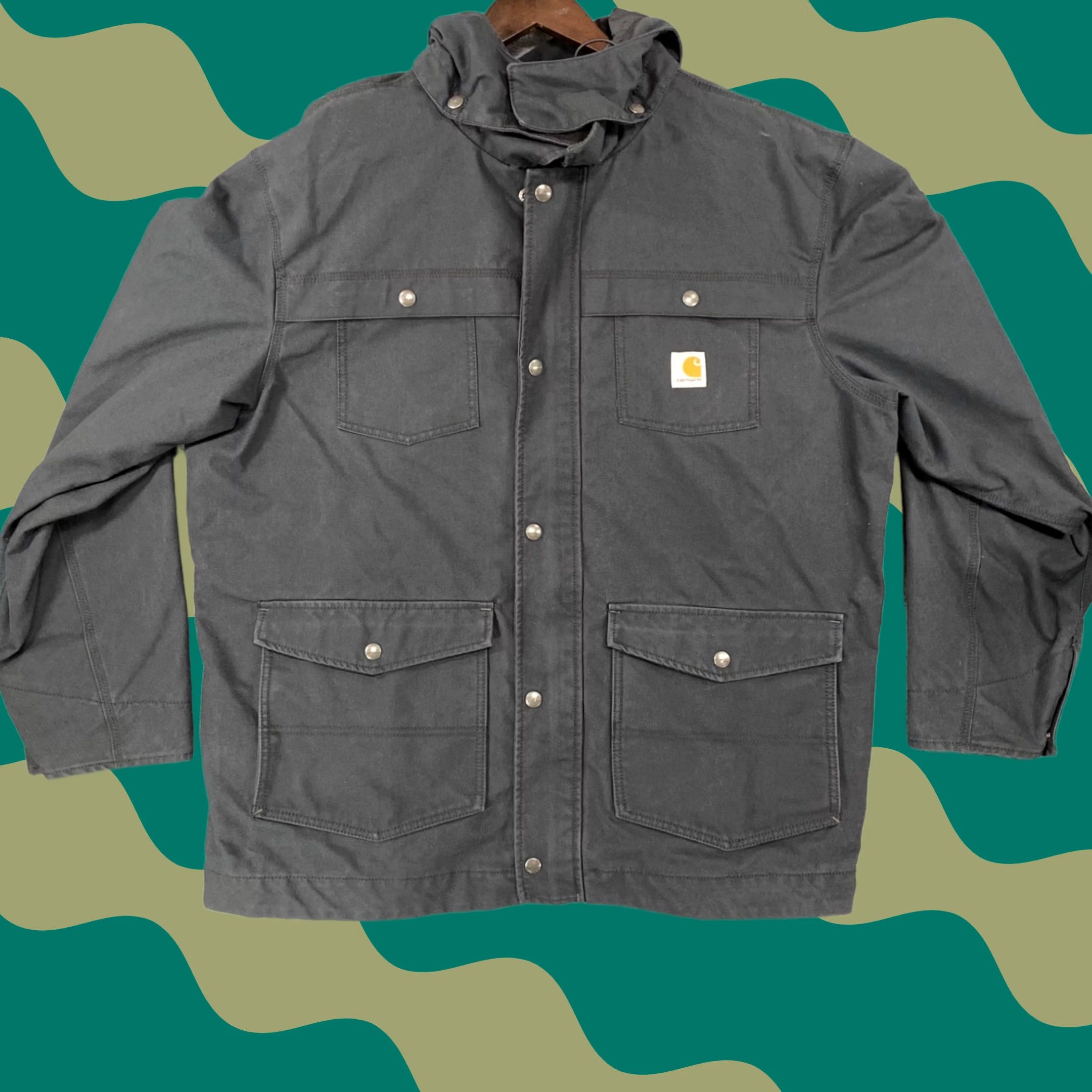 Carhartt × Vintage Onyx Active Jacket Black Carhartt Hooded Jacket