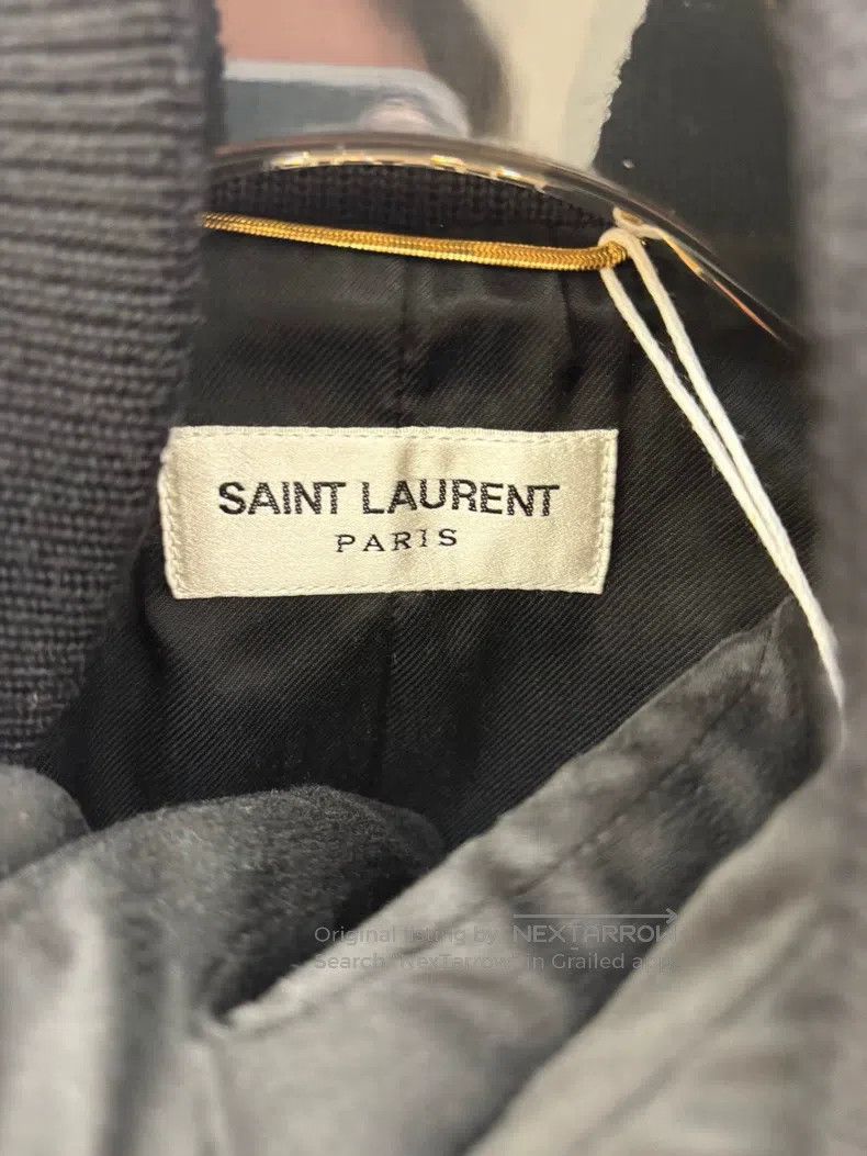 Saint Laurent Paris Saint Laurent Paris Black and White Patchwork Baseball Jac Size US M / EU 48-50 / 2 - 3 Thumbnail