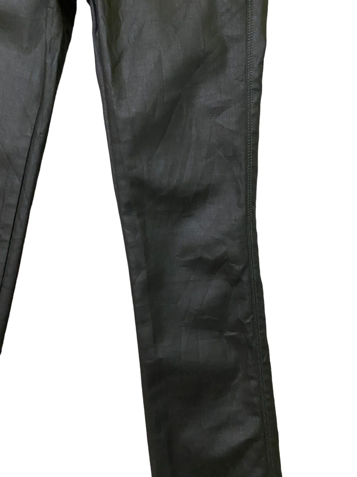 Designer × Japanese Brand × Vintage Skinny BACK NUMBER Waxed Low Rise Denim Size US 28 / EU 44 - 6 Thumbnail