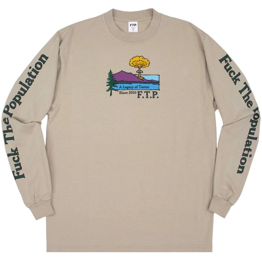 Fuck The Population SIZE 3XL FTP Atomic L/S Tee (Sand) Size US XXL / EU 58 / 5 - 3 Thumbnail