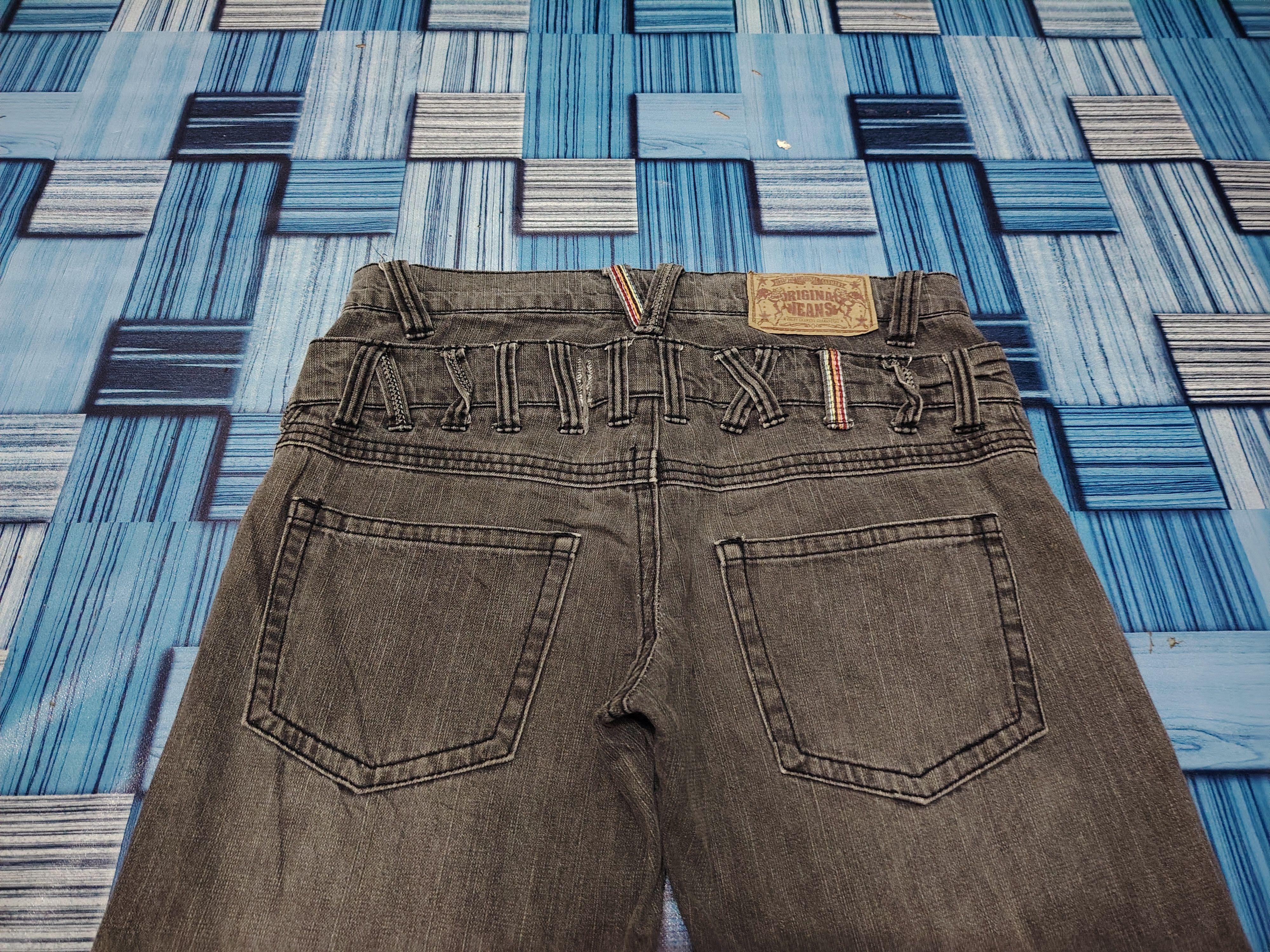 Who Decides War Vtg Japan Assured Joy Double Waist jeans Distressed Jeans Size US 32 / EU 48 - 15 Thumbnail