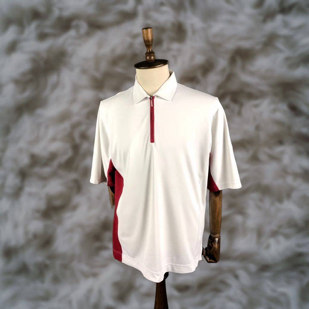 Footjoy FootJoy Polo Shirt 1/4 Zip Polyester XL Men's White Sports Size US XL / EU 56 / 4 - 1 Thumbnail