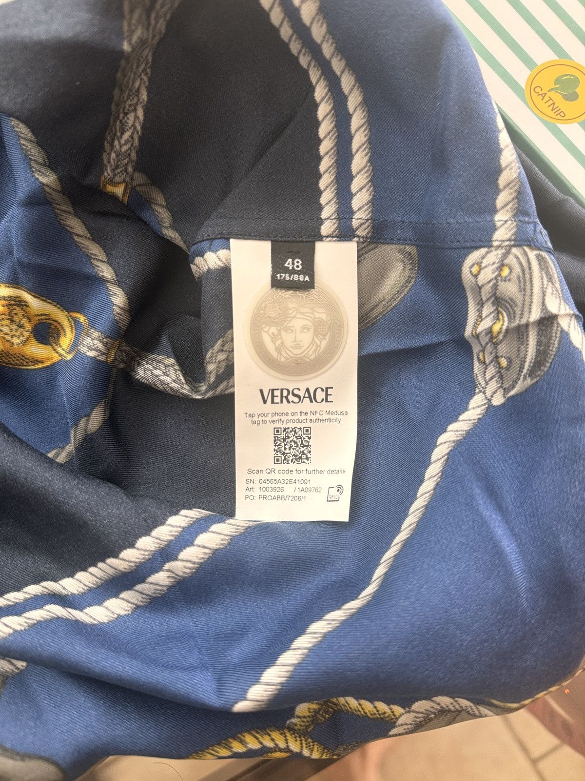 Designer × Versace VERSACE NAUTICAL PRINT SHIRT Size US M / EU 48-50 / 2 - 17 Thumbnail