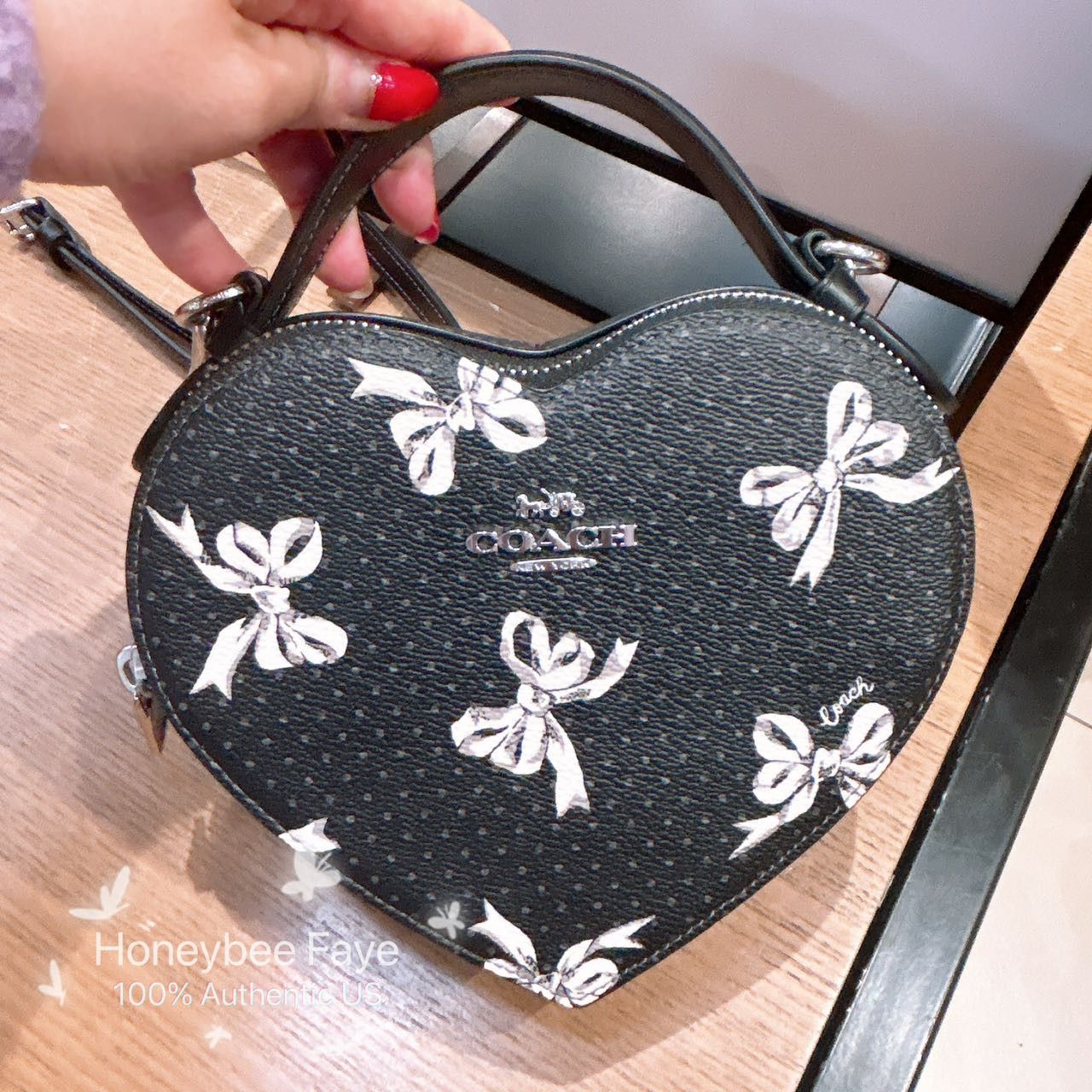 Coach Heart Crossbody Bag With Bow Print CAA99 Size ONE SIZE - 1 Thumbnail