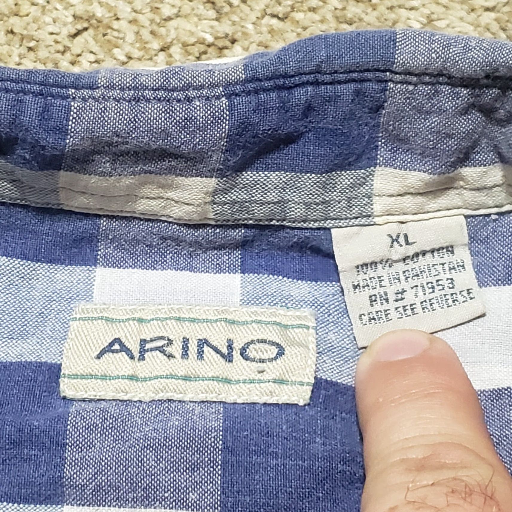 Vintage VINTAGE Marino Bay Plaid Button-Up Shirt Short Sleeve Adult Men XL Blue Size US XL / EU 56 / 4 - 3 Thumbnail