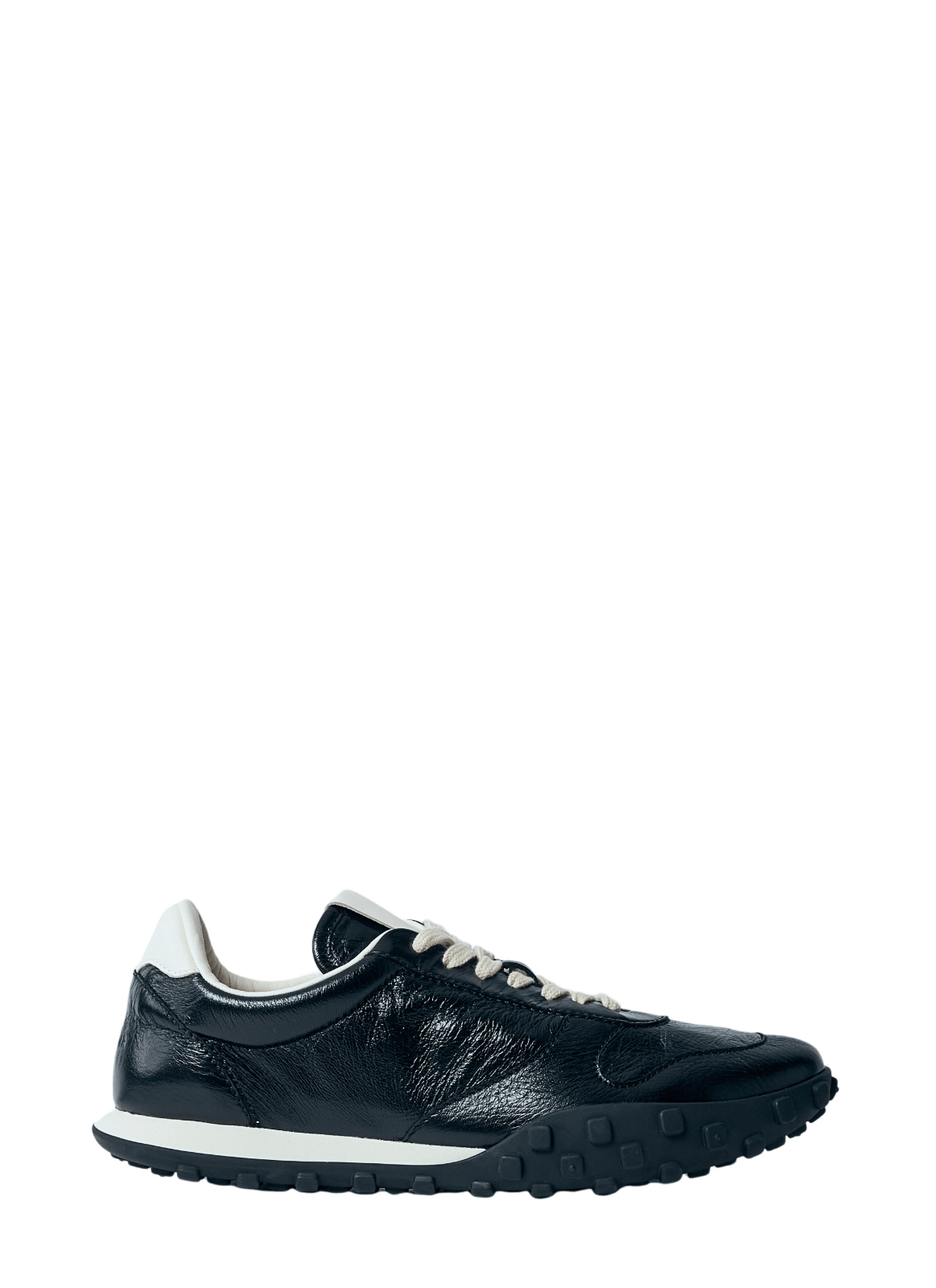 JIL SANDER Women's Black Moon Leather Sneakers New Auth
