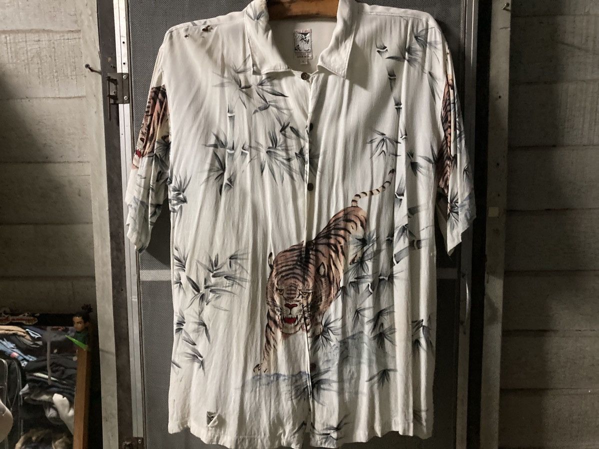 Japanese Brand × Vintage Vintage Hawaii Jungle Sturm Bottom Shirt Size US L / EU 52-54 / 3 - 1 Thumbnail