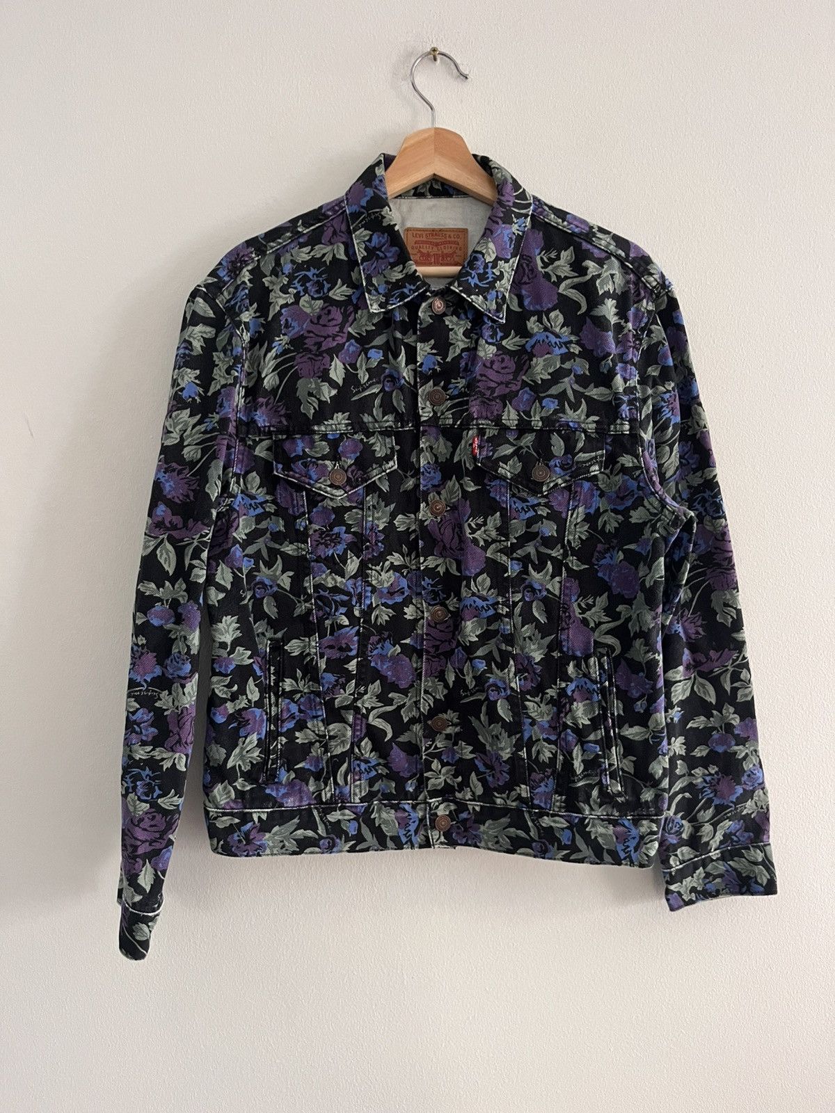 Levi's × Supreme Large Supreme Levi's Leopard Denim Jacket | Grailed