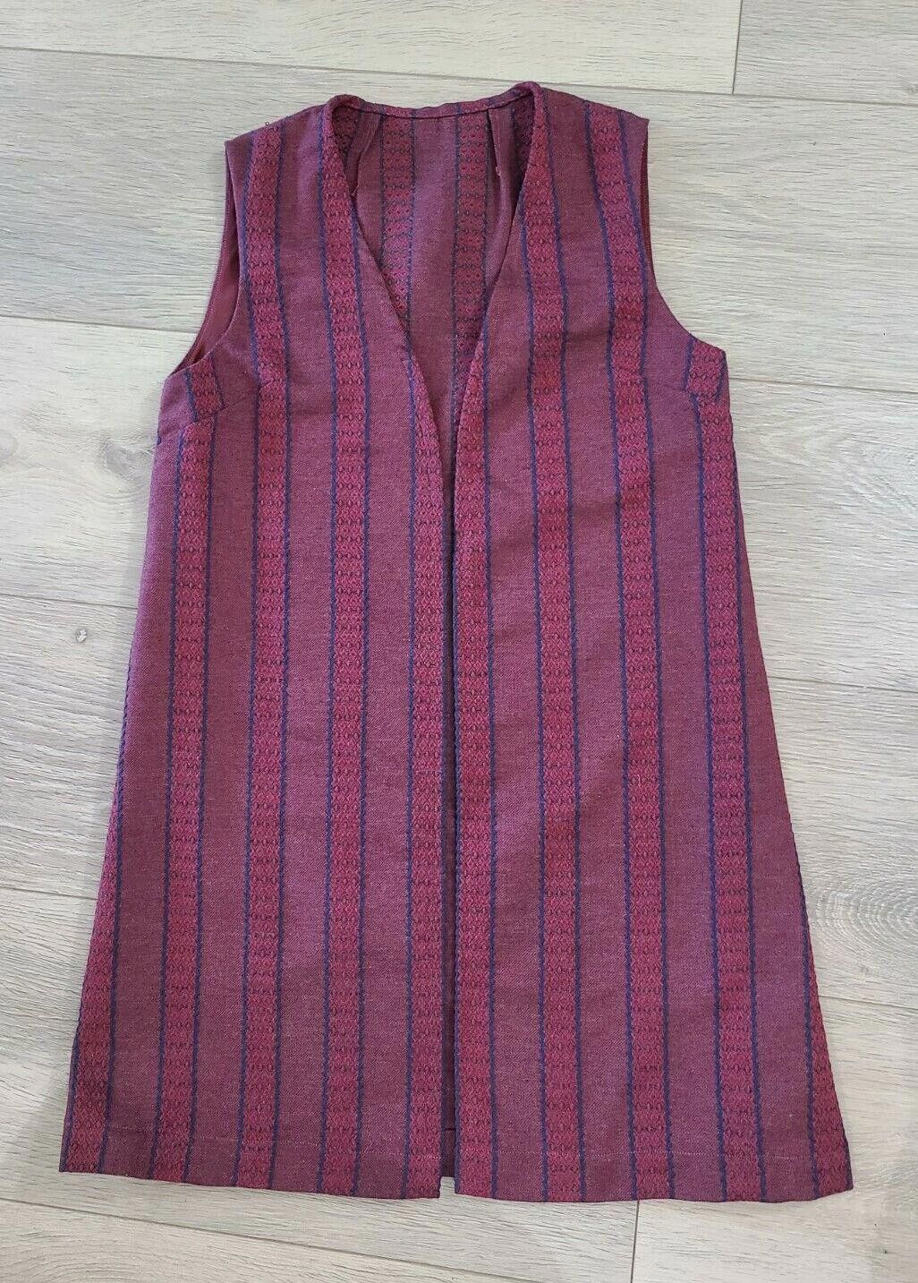 Designer Vintage 1960s Long Vest Hippie Blow Mod Retro Small Medium Size M / US 6-8 / IT 42-44 - 4 Thumbnail