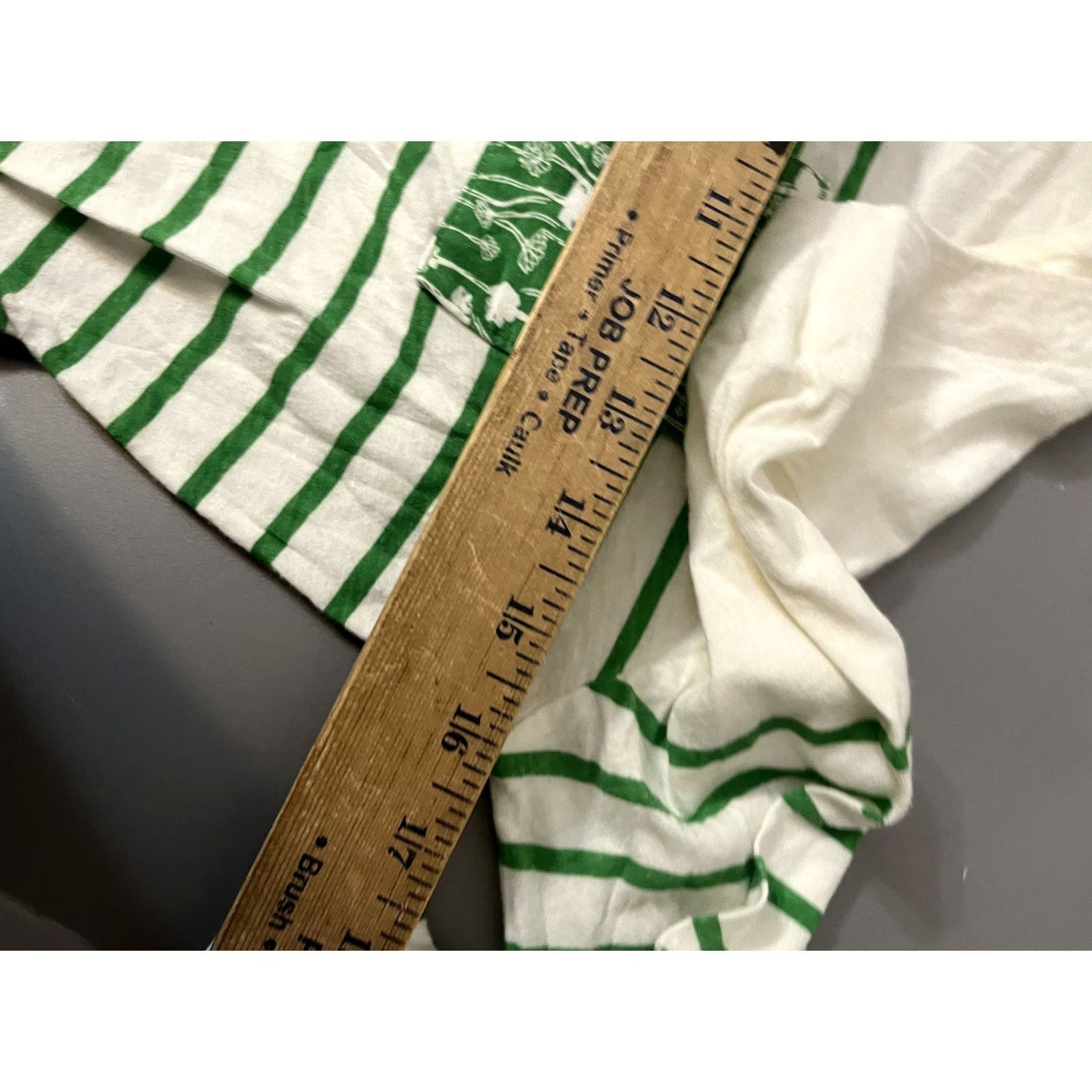 Vintage Ann Taylor Loft Top Women XS White Green Striped Long Sleeve T-Shirt Boat Neck Size XS / US 0-2 / IT 36-38 - 5 Thumbnail