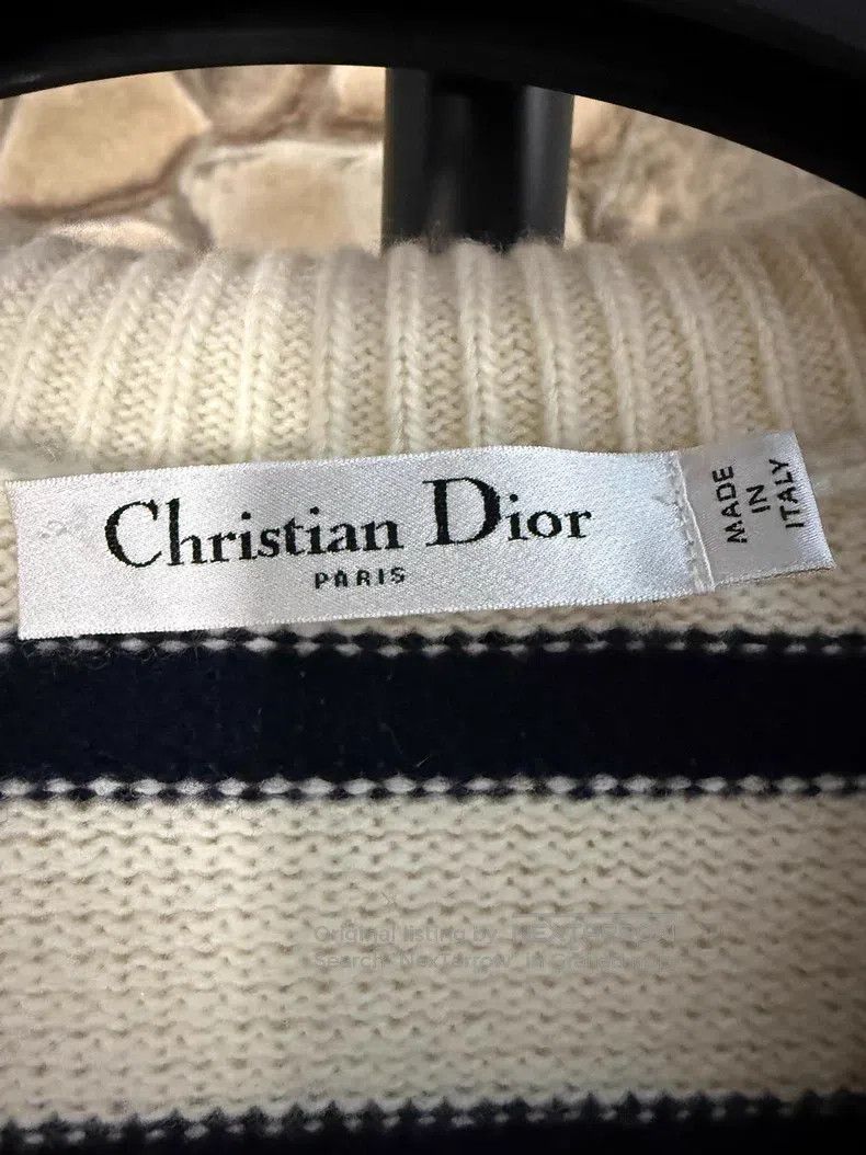 Dior Dior Navy collar striped knitted cardigan coat Size XS / US 0-2 / IT 36-38 - 4 Thumbnail