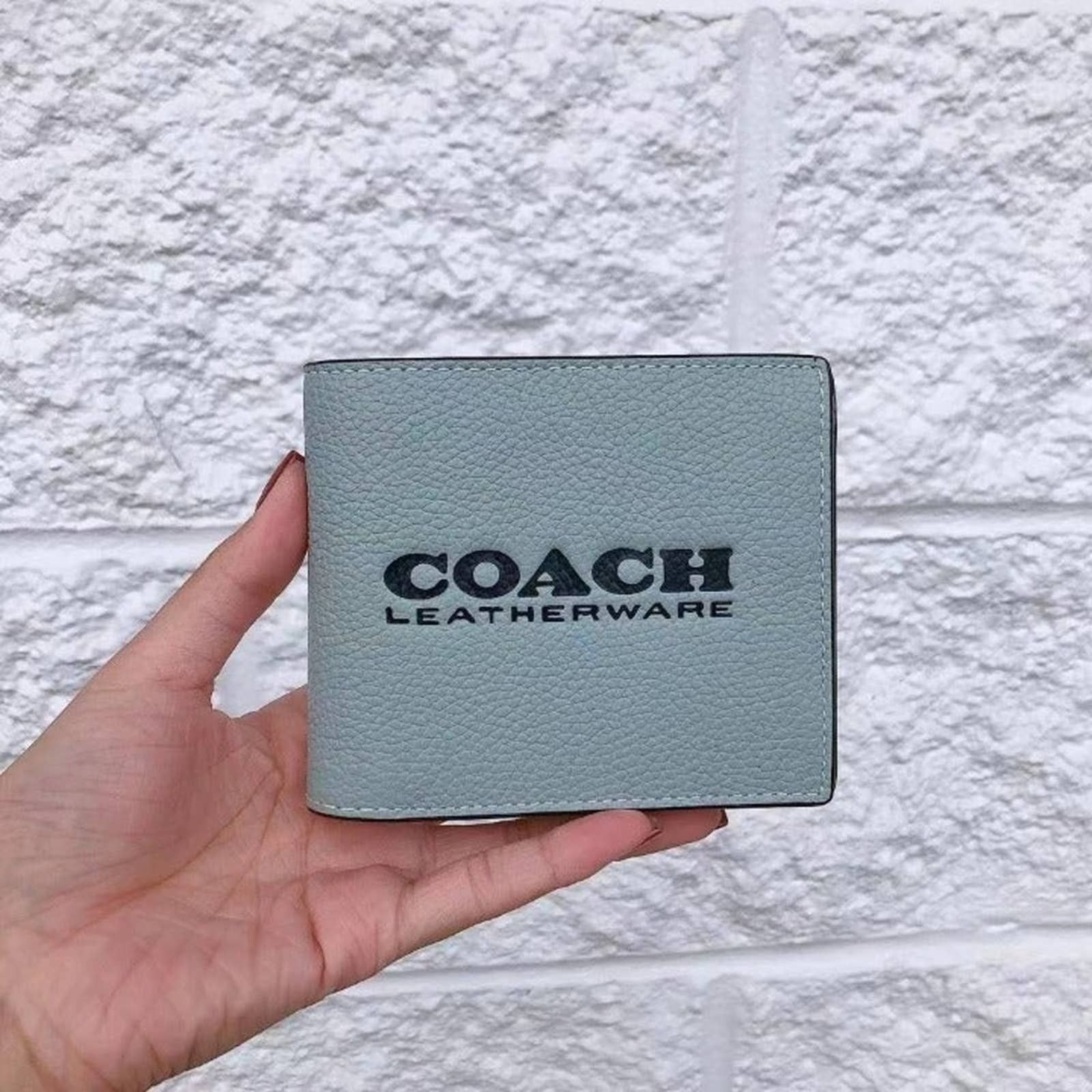 image of Coach C6698 3 In 1 Wallet In Aqua/midnight Navy in Blue, Men's